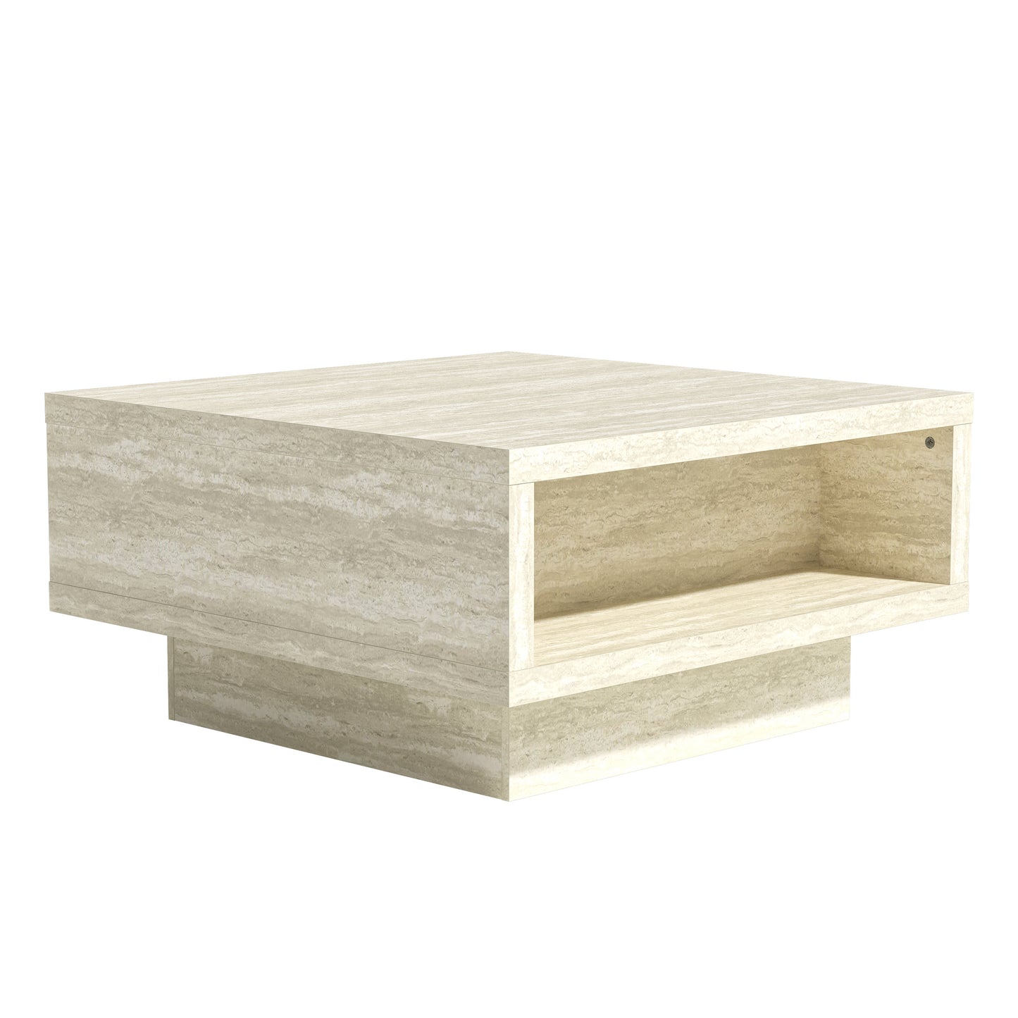 Galano Pedestal Coffee Table with Hidden Lift-Top Storage 31.5" W x 31.5" D x 16.0" H