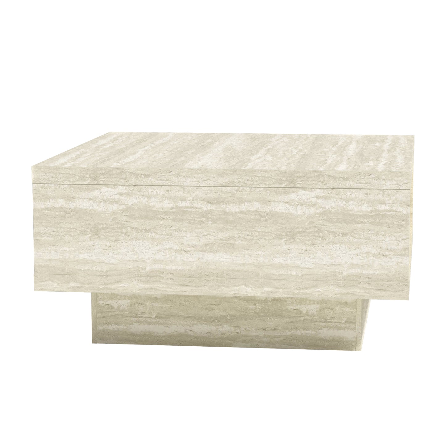 Galano Pedestal Coffee Table with Hidden Lift-Top Storage 31.5" W x 31.5" D x 16.0" H