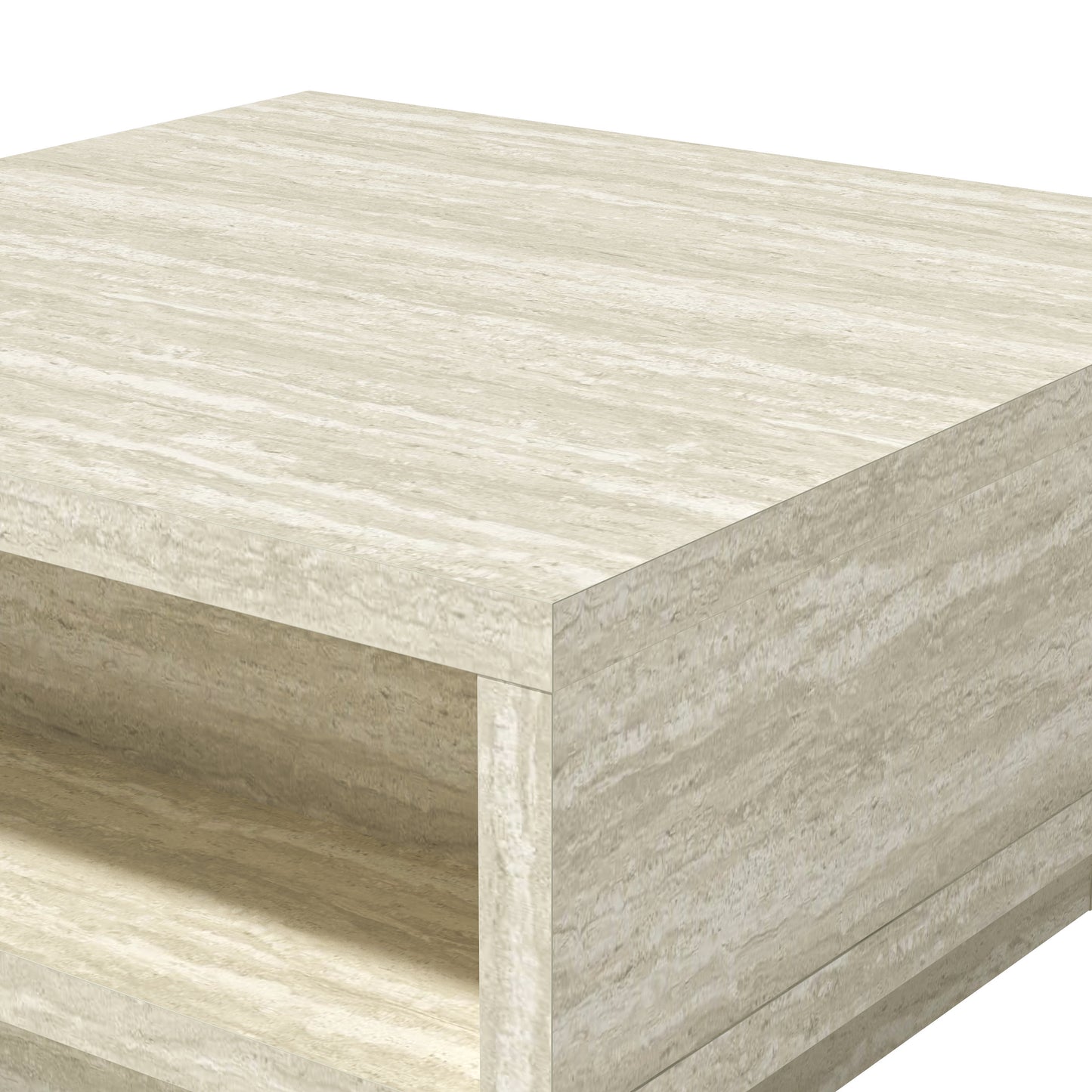 Galano Pedestal Coffee Table with Hidden Lift-Top Storage 31.5" W x 31.5" D x 16.0" H