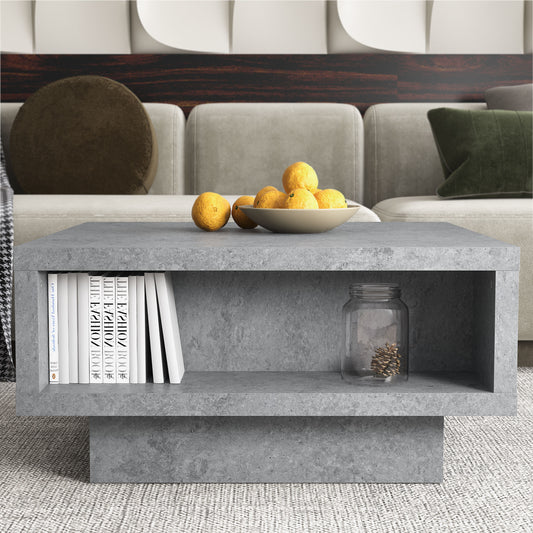 Galano Pedestal Coffee Table with Hidden Lift-Top Storage 31.5" W x 31.5" D x 16.0" H