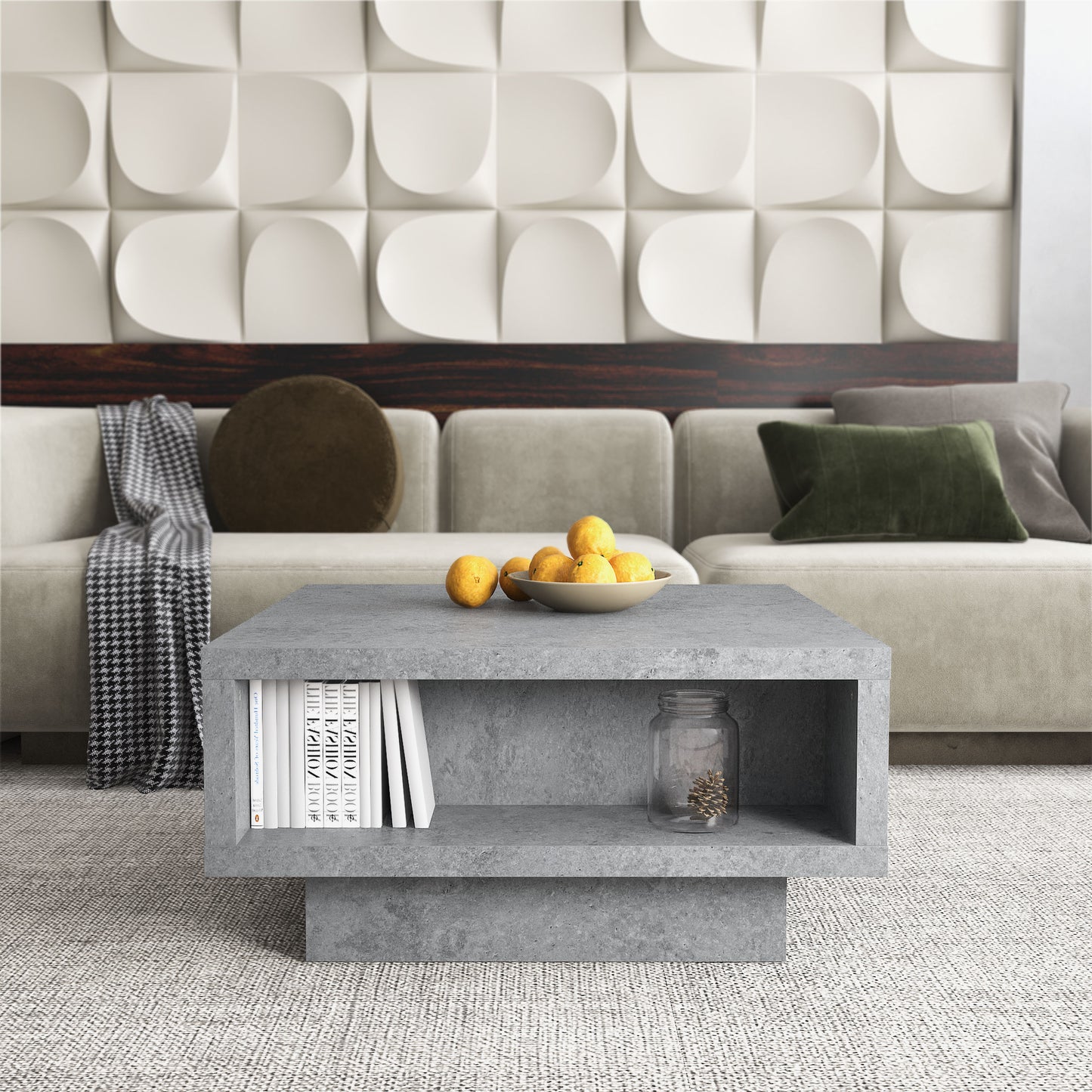 Galano Pedestal Coffee Table with Hidden Lift-Top Storage 31.5" W x 31.5" D x 16.0" H