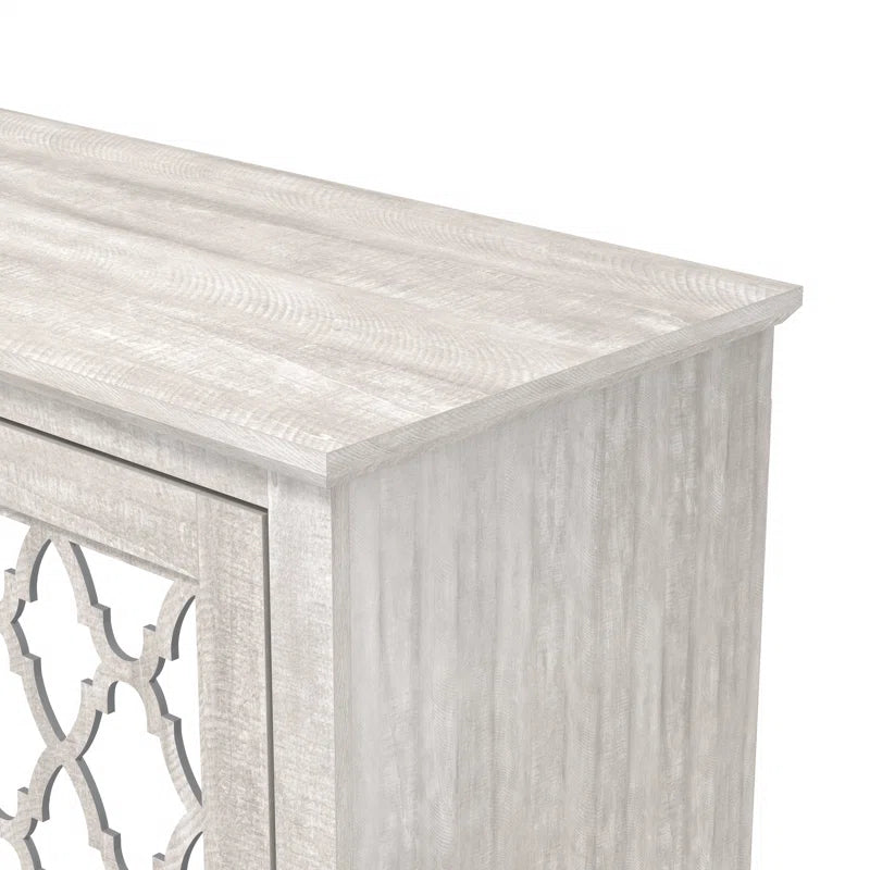 Galano sideboard with acrylic lattice doors in dusty gray oak 45.7" W × 15.7" D × 29.3" H