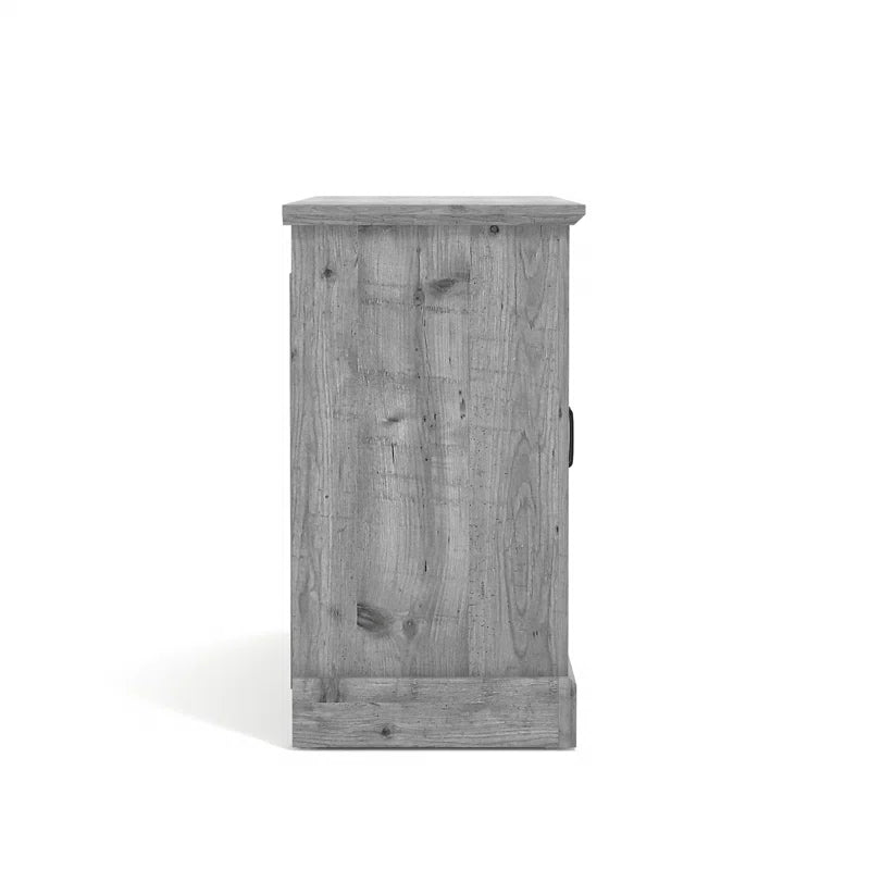 Galano sideboard with acrylic lattice doors in dusty gray oak 45.7" W × 15.7" D × 29.3" H