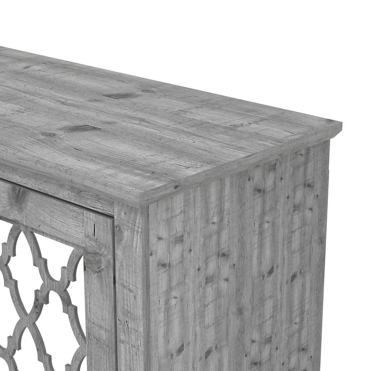 Galano sideboard with acrylic lattice doors in dusty gray oak 45.7" W × 15.7" D × 29.3" H