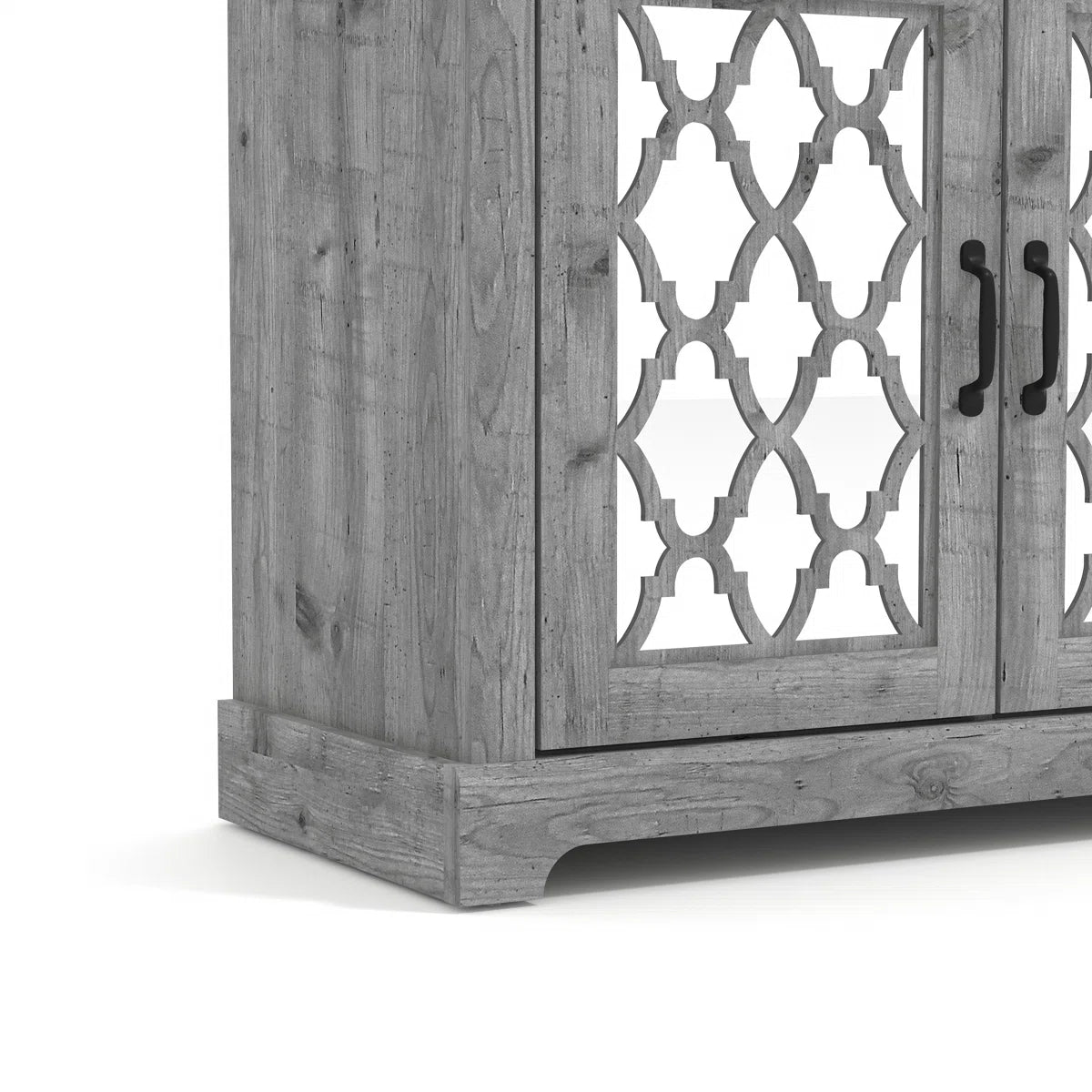Galano sideboard with acrylic lattice doors in dusty gray oak 45.7" W × 15.7" D × 29.3" H