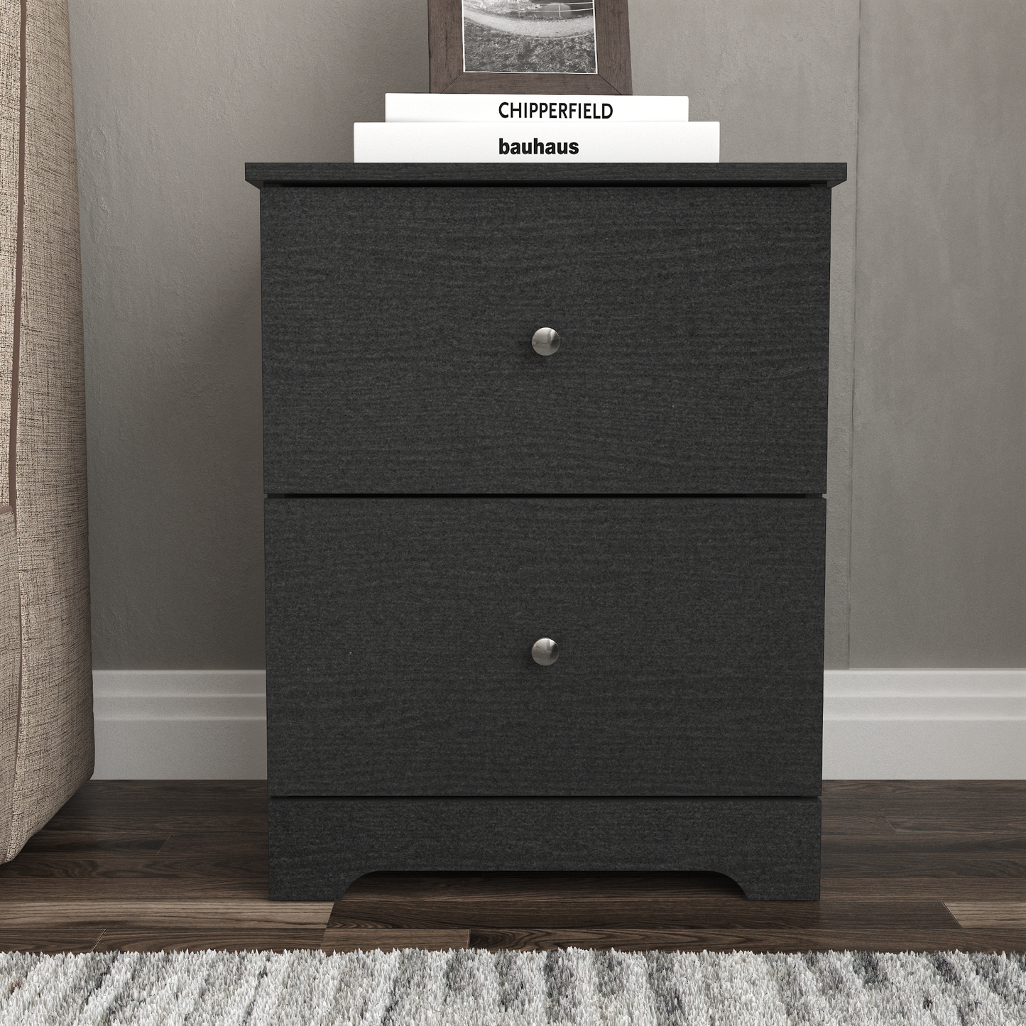 Galano Modern 2-Drawer Nightstand 18.7" W × 15.7" D × 23.7" H
