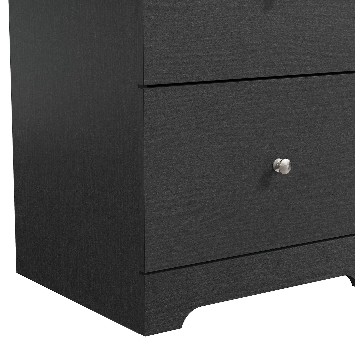 Galano Modern 2-Drawer Nightstands Set of 2 with Metal Knob Handles 18.7" W × 15.7" D × 23.7" H