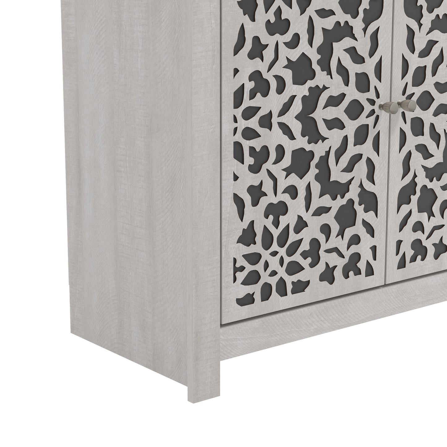 Galano 3-Door Sideboard with Decorative Cutout Doors 44.3" W × 15.7" D × 30" H