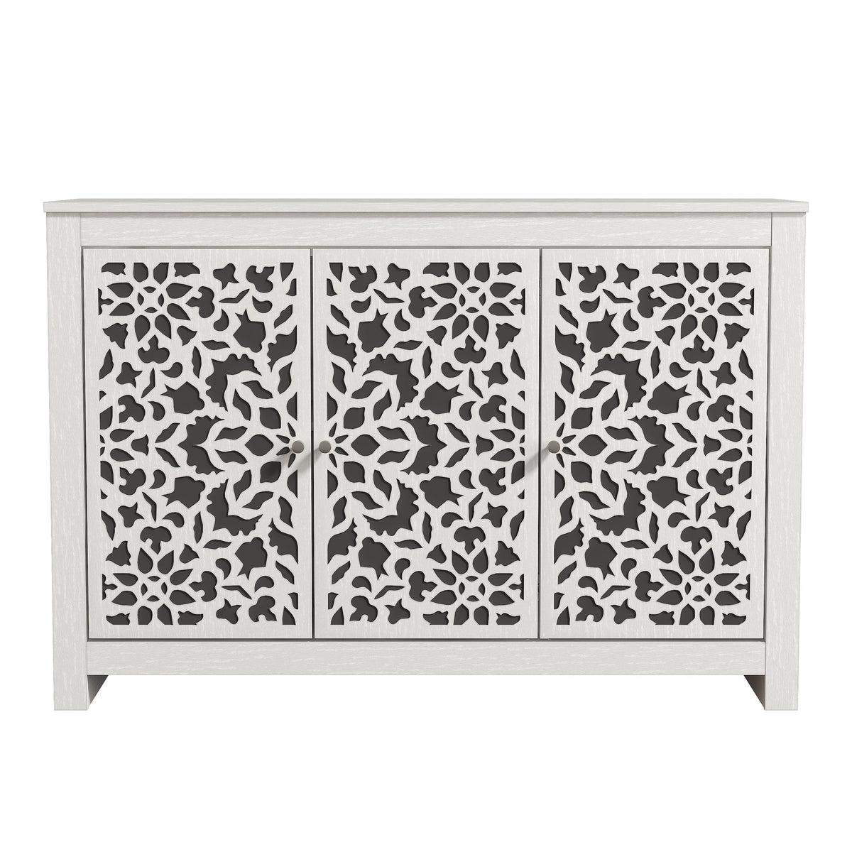 GALANO 44.3" 3-Door Sideboard with Adjustable Shelves and Cable Management