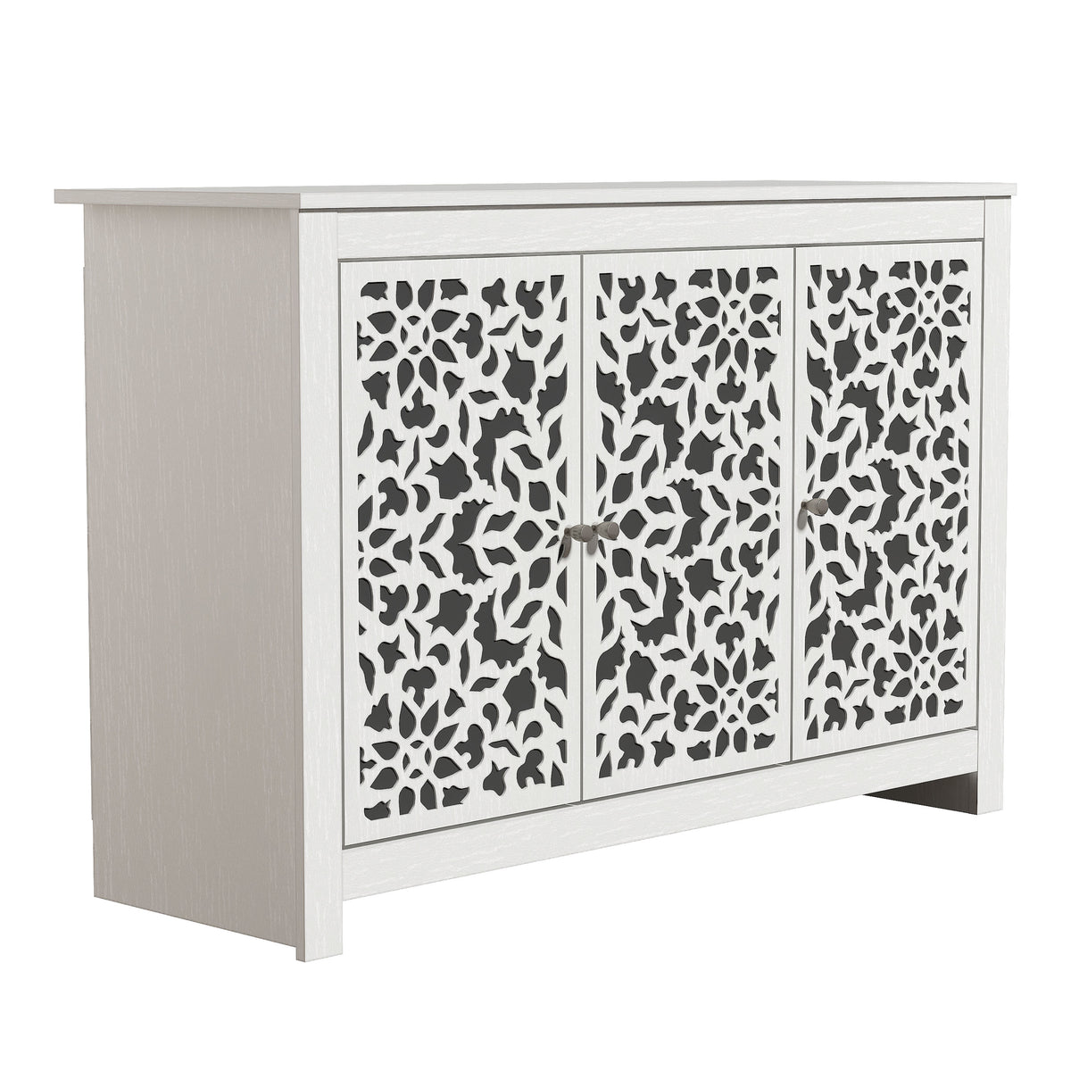 GALANO 44.3" 3-Door Sideboard with Adjustable Shelves and Cable Management