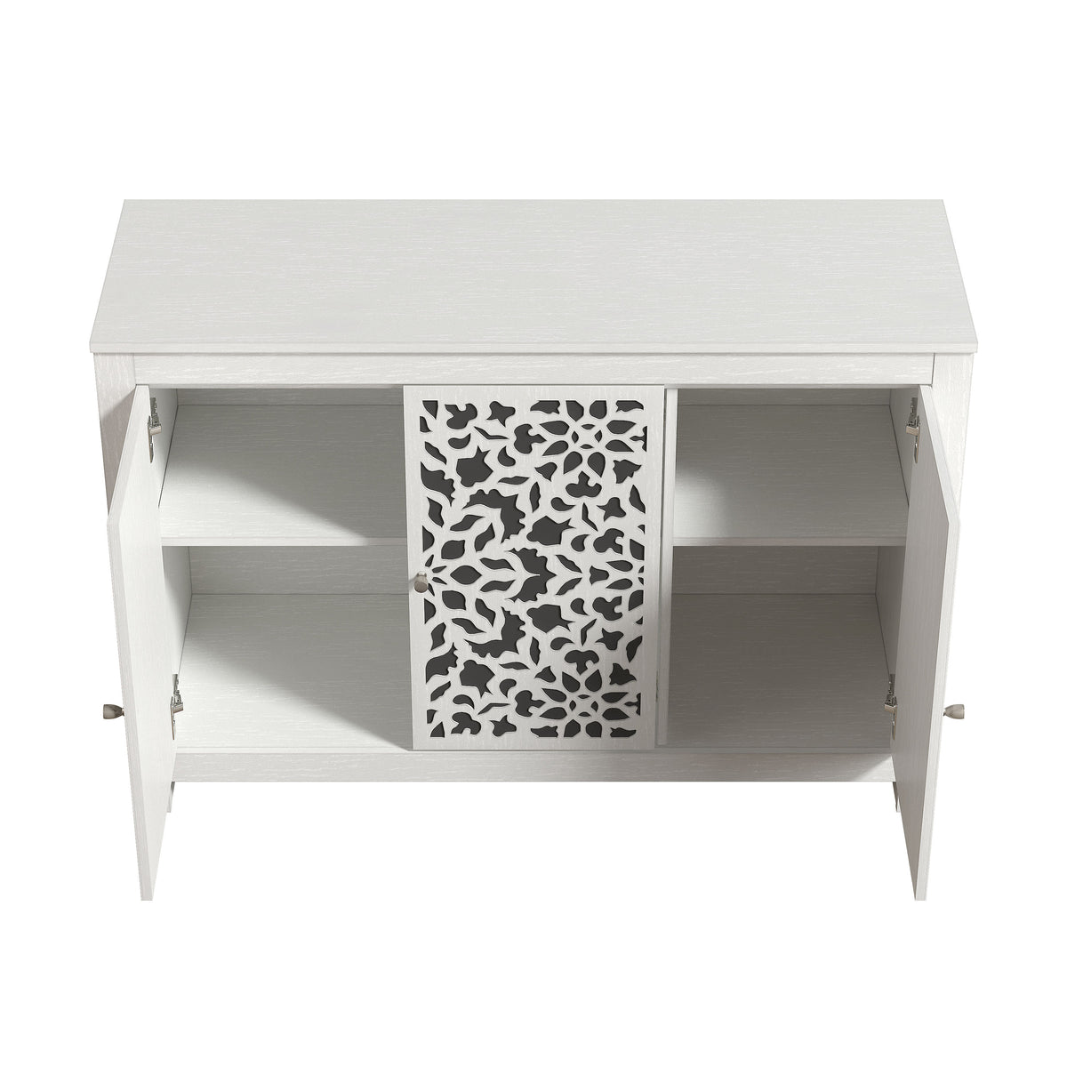 GALANO 44.3" 3-Door Sideboard with Adjustable Shelves and Cable Management