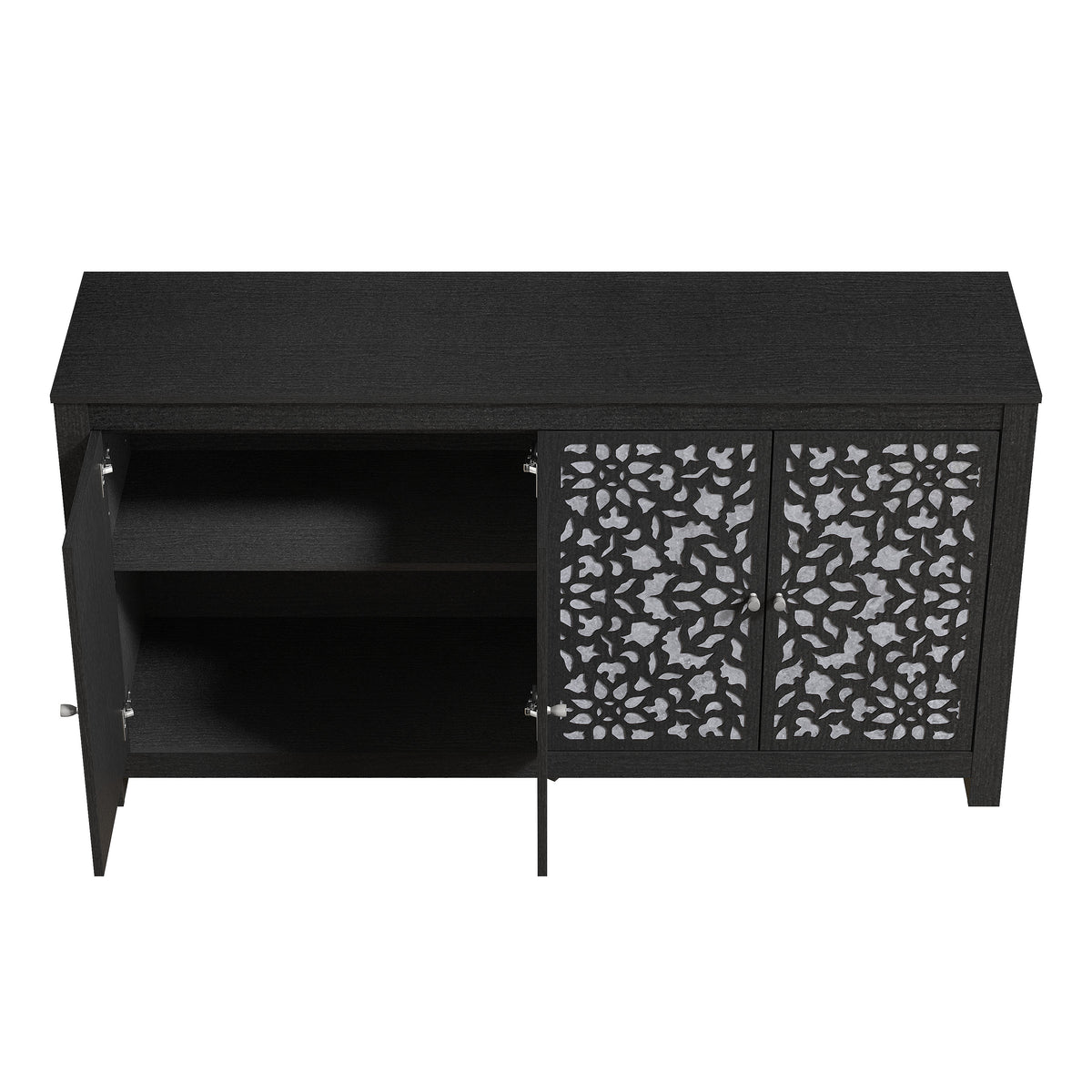 GALANO 58.4" Sideboard with 4 Doors and Adjustable Shelves