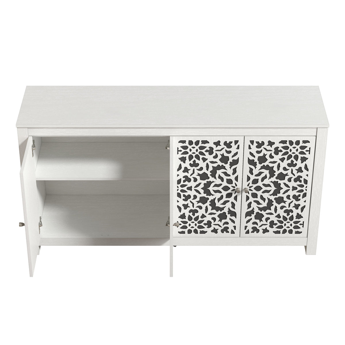 GALANO 58.4" Sideboard with 4 Doors and Adjustable Shelves