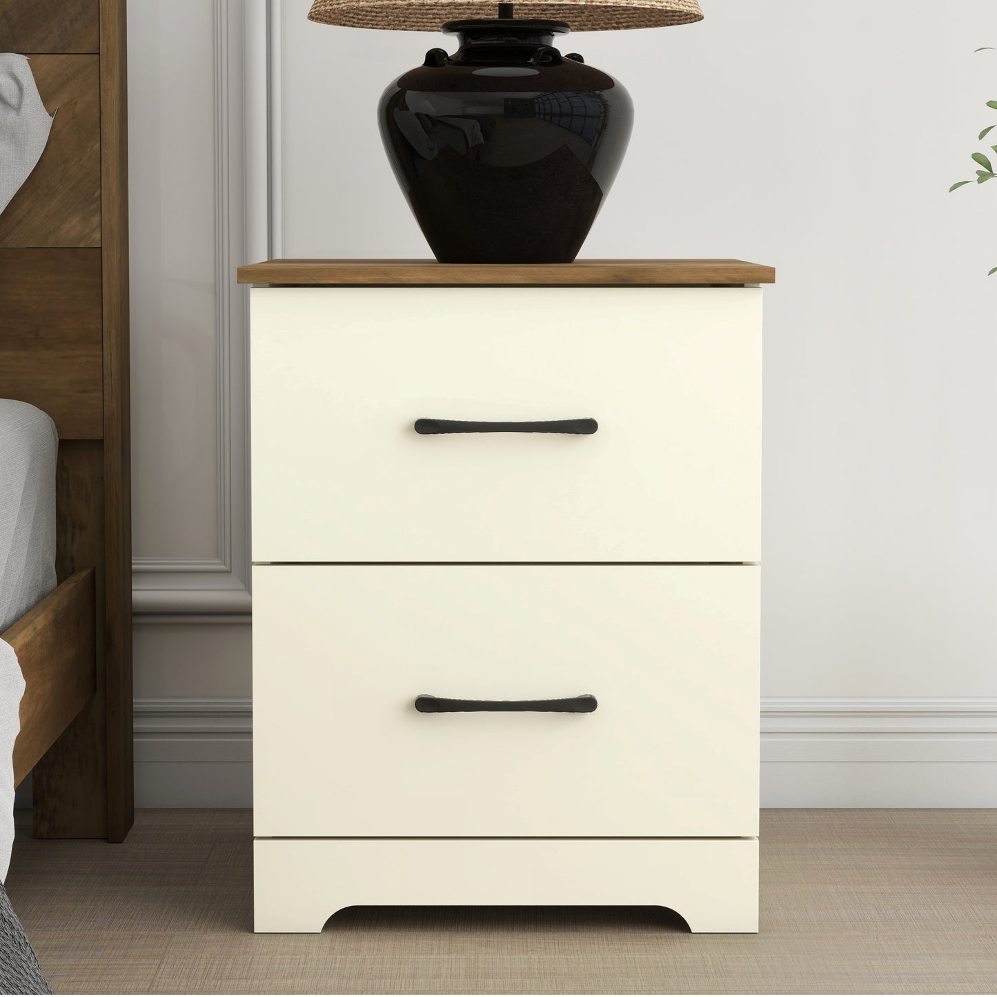 Galano 2-Drawer Nightstand with Storage 18.7" W × 15.7" D × 23.7" H