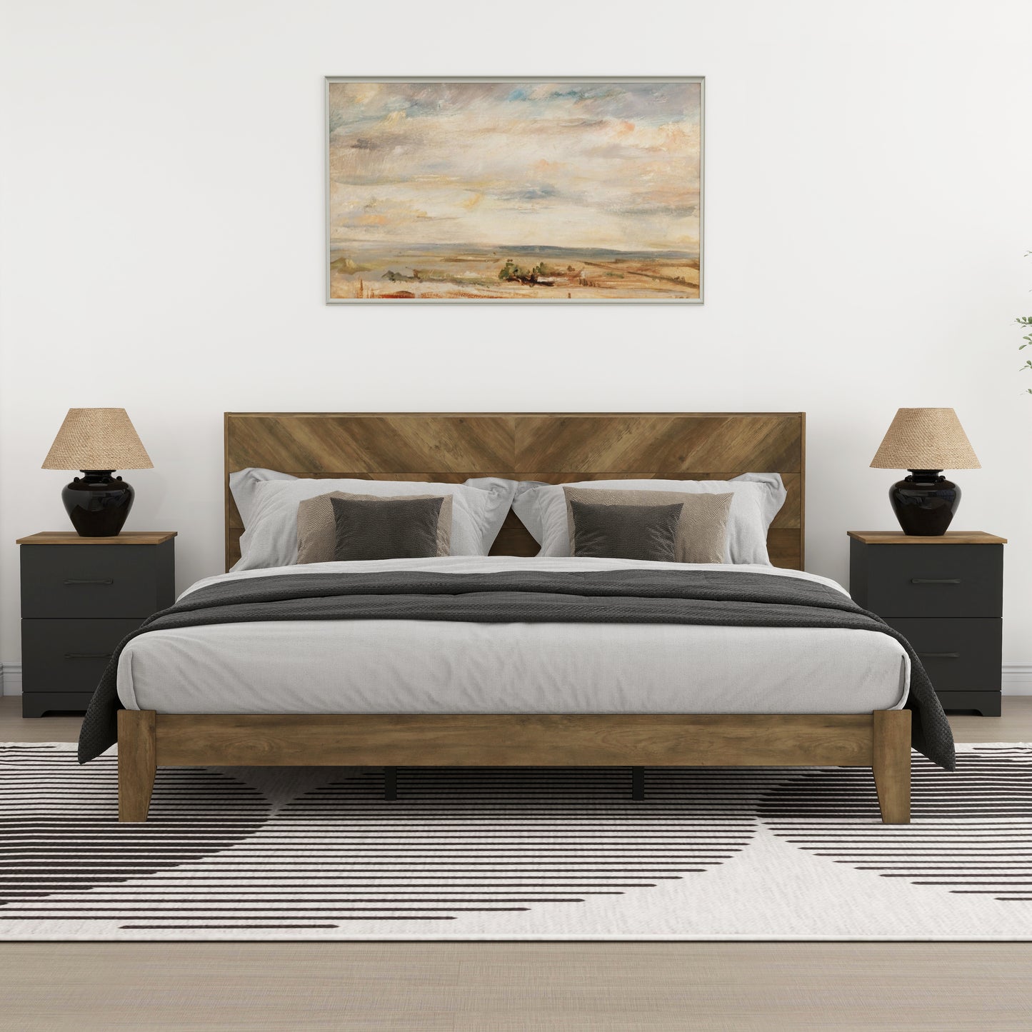 Galano 2-Drawer Nightstand with Storage 18.7" W × 15.7" D × 23.7" H