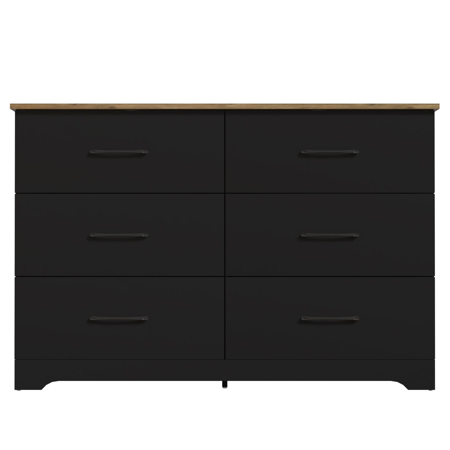 Galano 6 Drawer Dresser with Interlocking Drawers 47" W × 15.5" D × 31.7" H