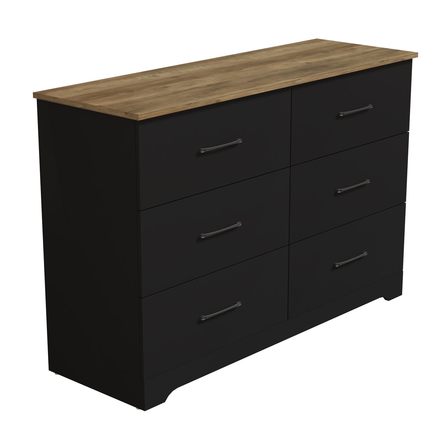 Galano 6 Drawer Dresser with Interlocking Drawers 47" W × 15.5" D × 31.7" H