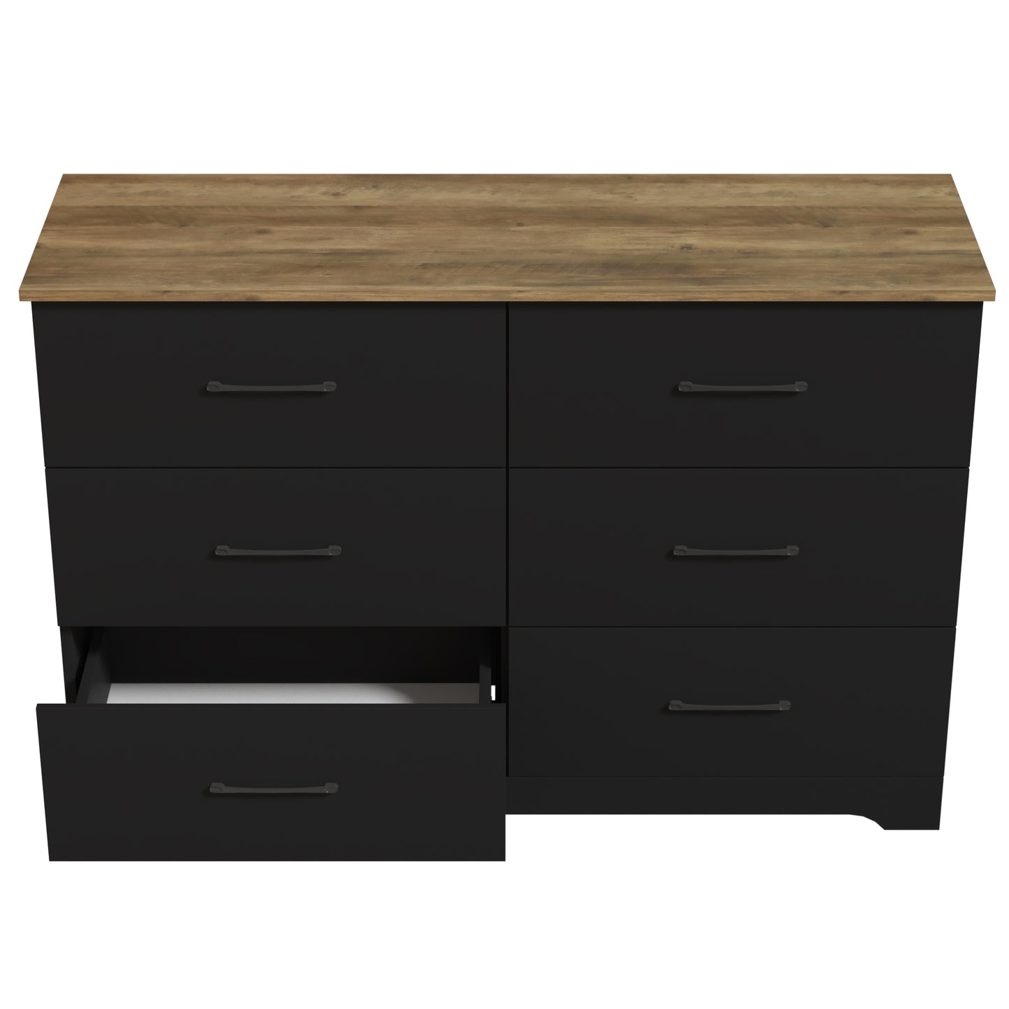 Galano 6 Drawer Dresser with Interlocking Drawers 47" W × 15.5" D × 31.7" H