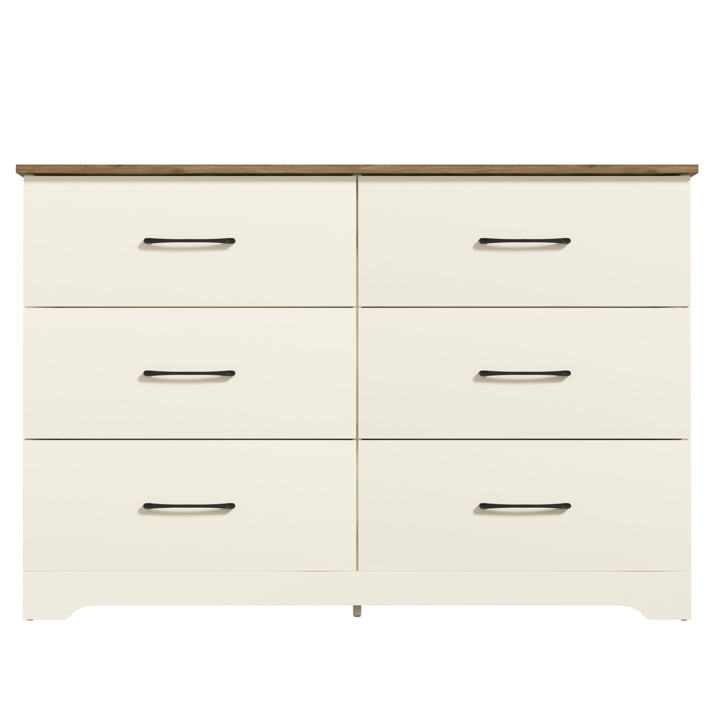 Galano 6 Drawer Dresser with Interlocking Drawers 47" W × 15.5" D × 31.7" H