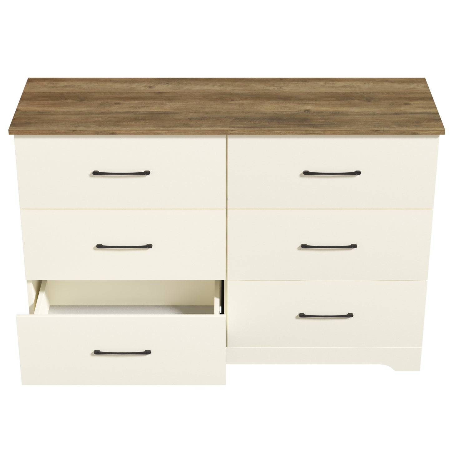 Galano 6 Drawer Dresser with Interlocking Drawers 47" W × 15.5" D × 31.7" H