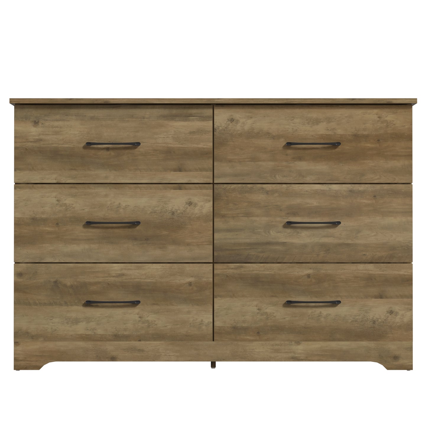 Galano 6 Drawer Dresser with Interlocking Drawers 47" W × 15.5" D × 31.7" H