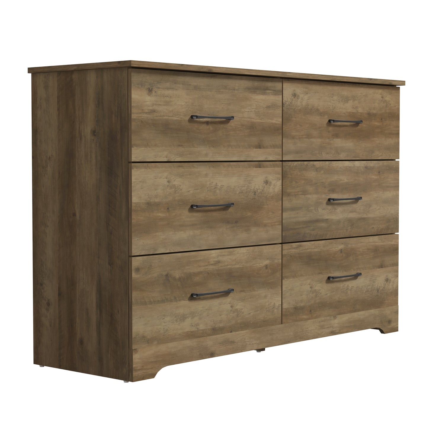 Galano 6 Drawer Dresser with Interlocking Drawers 47" W × 15.5" D × 31.7" H