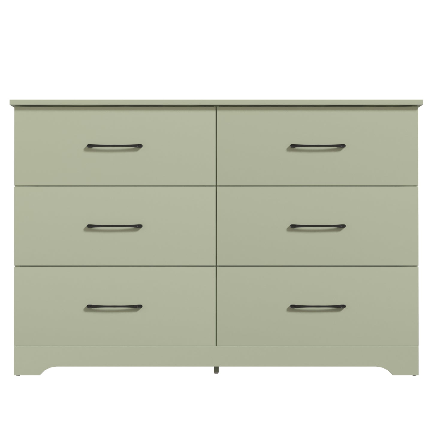 Galano 6 Drawer Dresser with Interlocking Drawers 47" W × 15.5" D × 31.7" H