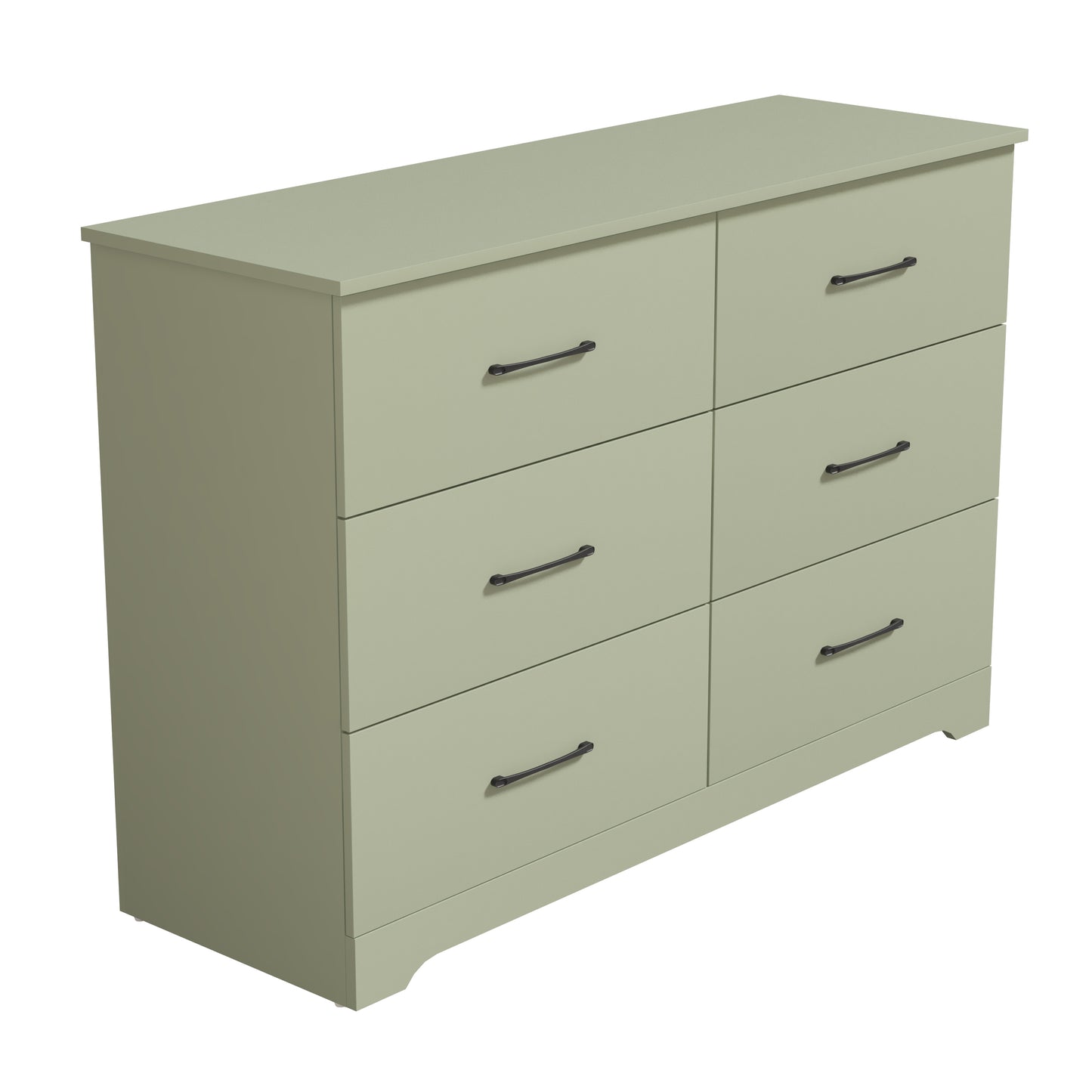 Galano 6 Drawer Dresser with Interlocking Drawers 47" W × 15.5" D × 31.7" H
