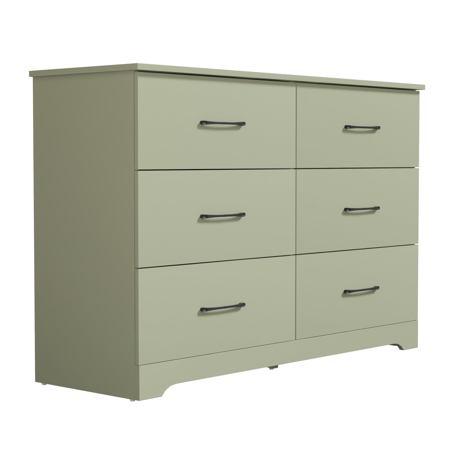 Galano 6 Drawer Dresser with Interlocking Drawers 47" W × 15.5" D × 31.7" H