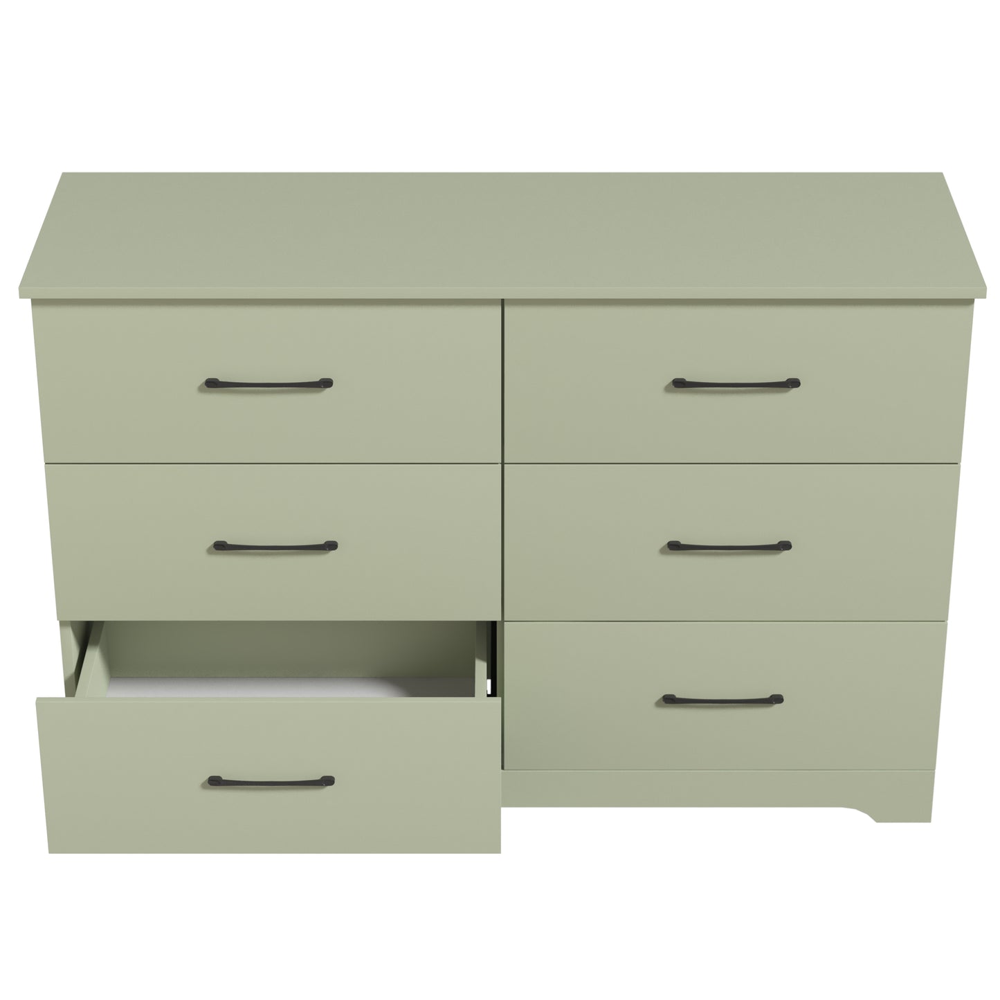 Galano 6 Drawer Dresser with Interlocking Drawers 47" W × 15.5" D × 31.7" H