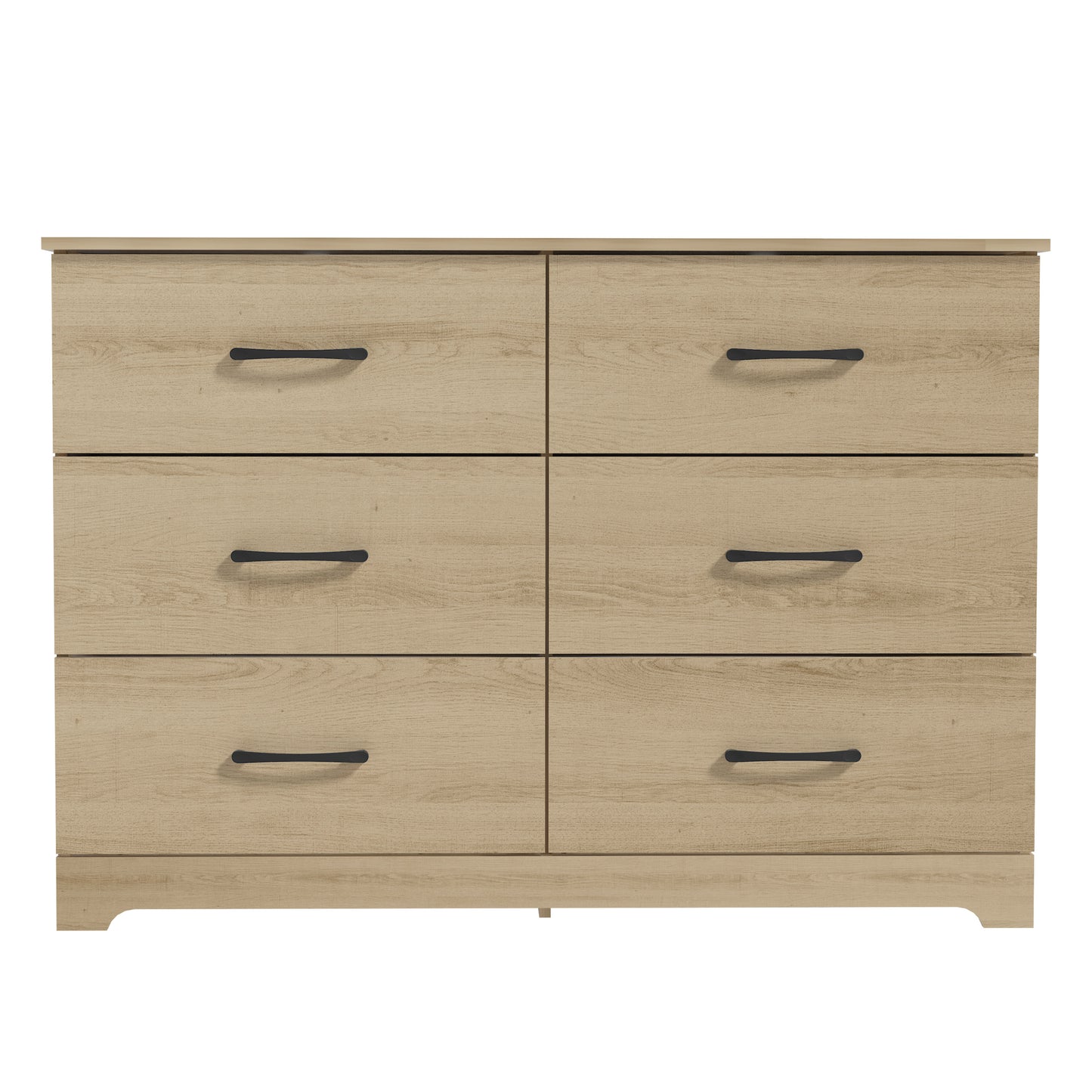 Galano 6 Drawer Dresser with Interlocking Drawers 47" W × 15.5" D × 31.7" H