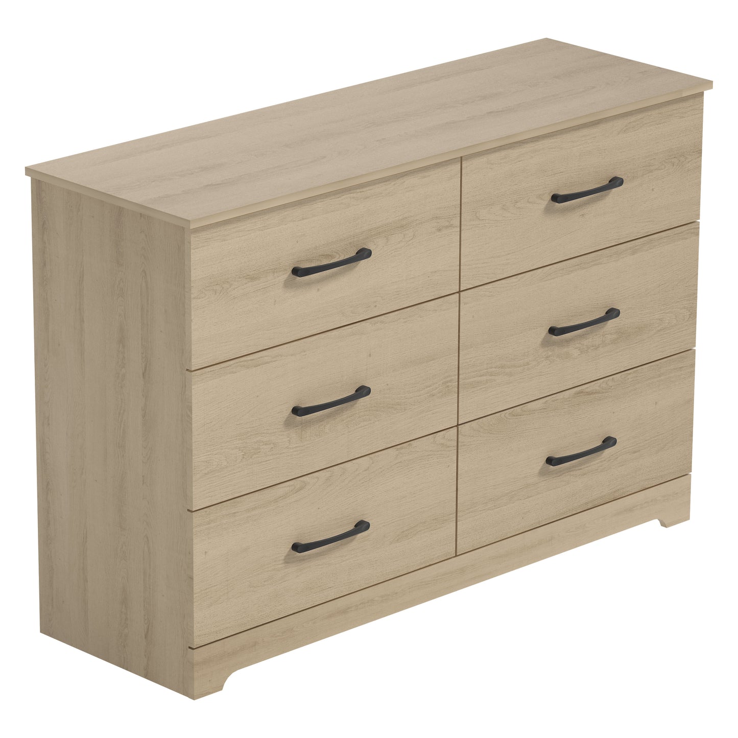 Galano 6 Drawer Dresser with Interlocking Drawers 47" W × 15.5" D × 31.7" H