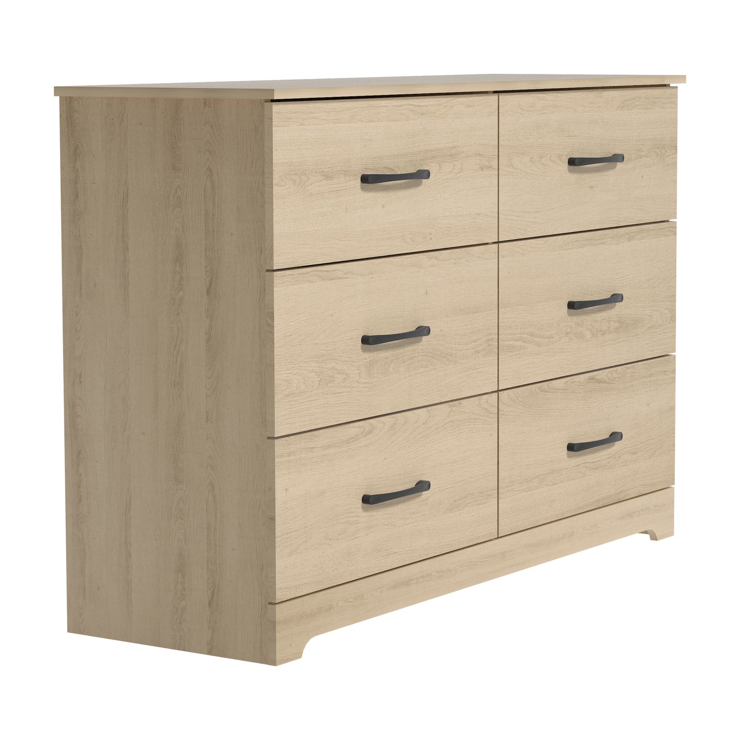 Galano 6 Drawer Dresser with Interlocking Drawers 47" W × 15.5" D × 31.7" H