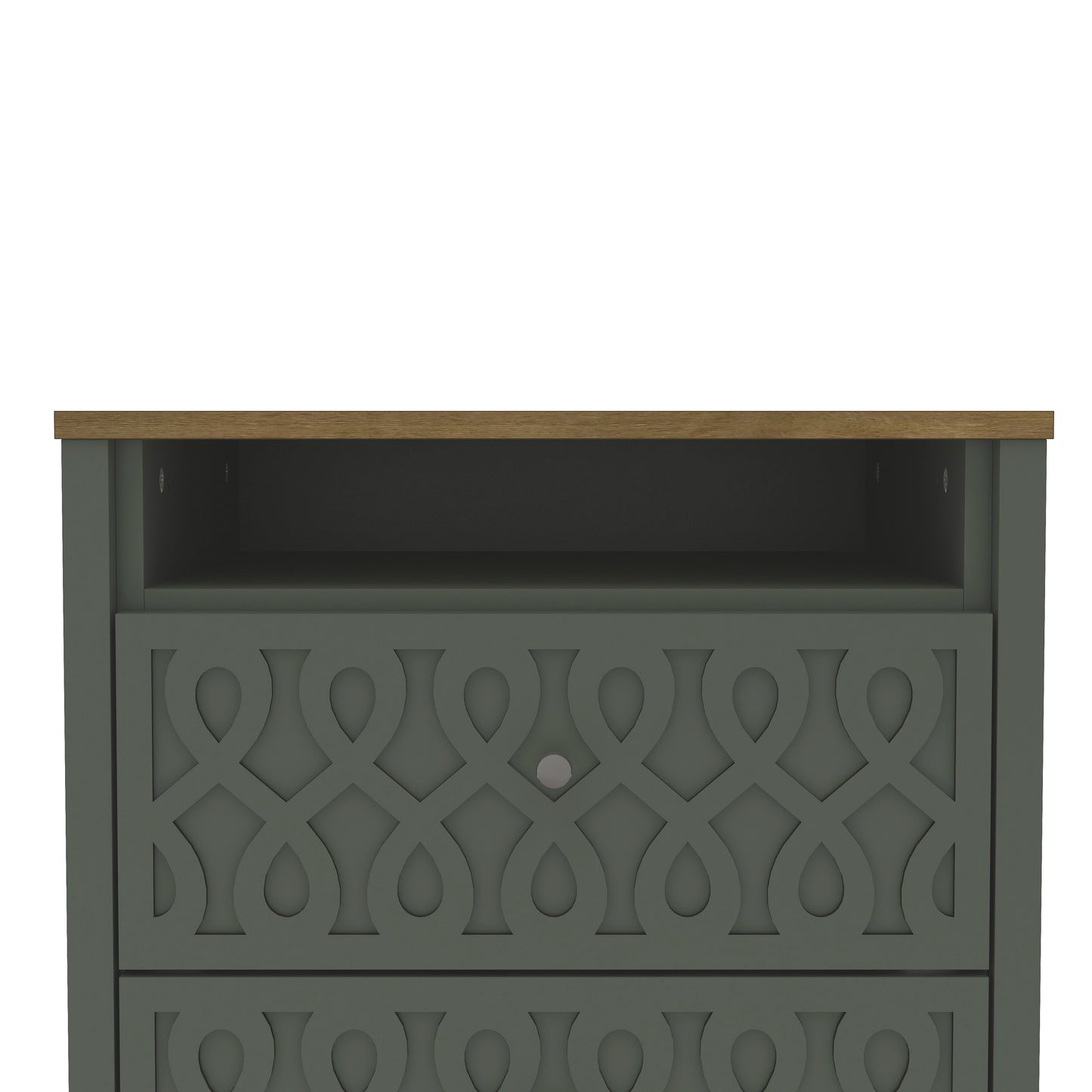 Galano Modern 2-Drawer Nightstands with Open Storage Set of 2 20.9" W × 15.7" D × 22.7" H