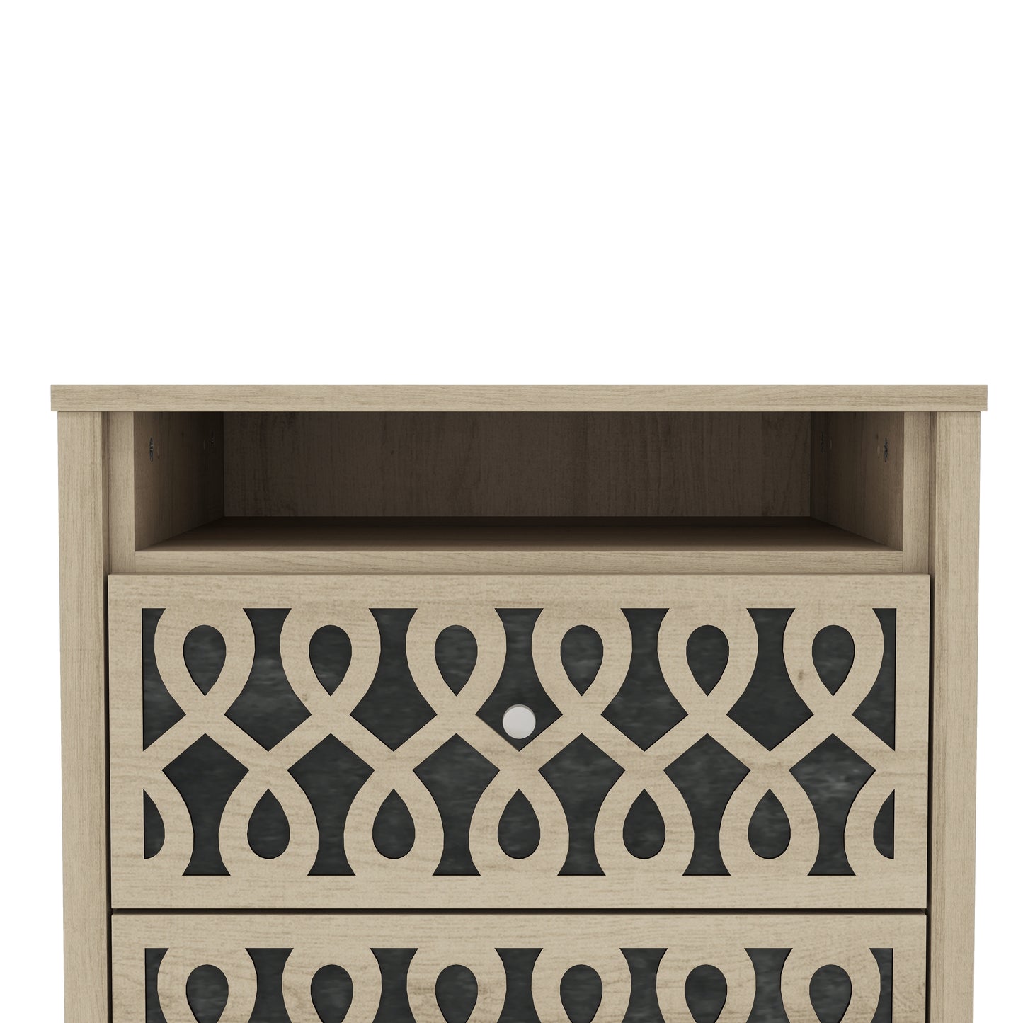 Galano Modern 2-Drawer Nightstands with Open Storage Set of 2 20.9" W × 15.7" D × 22.7" H