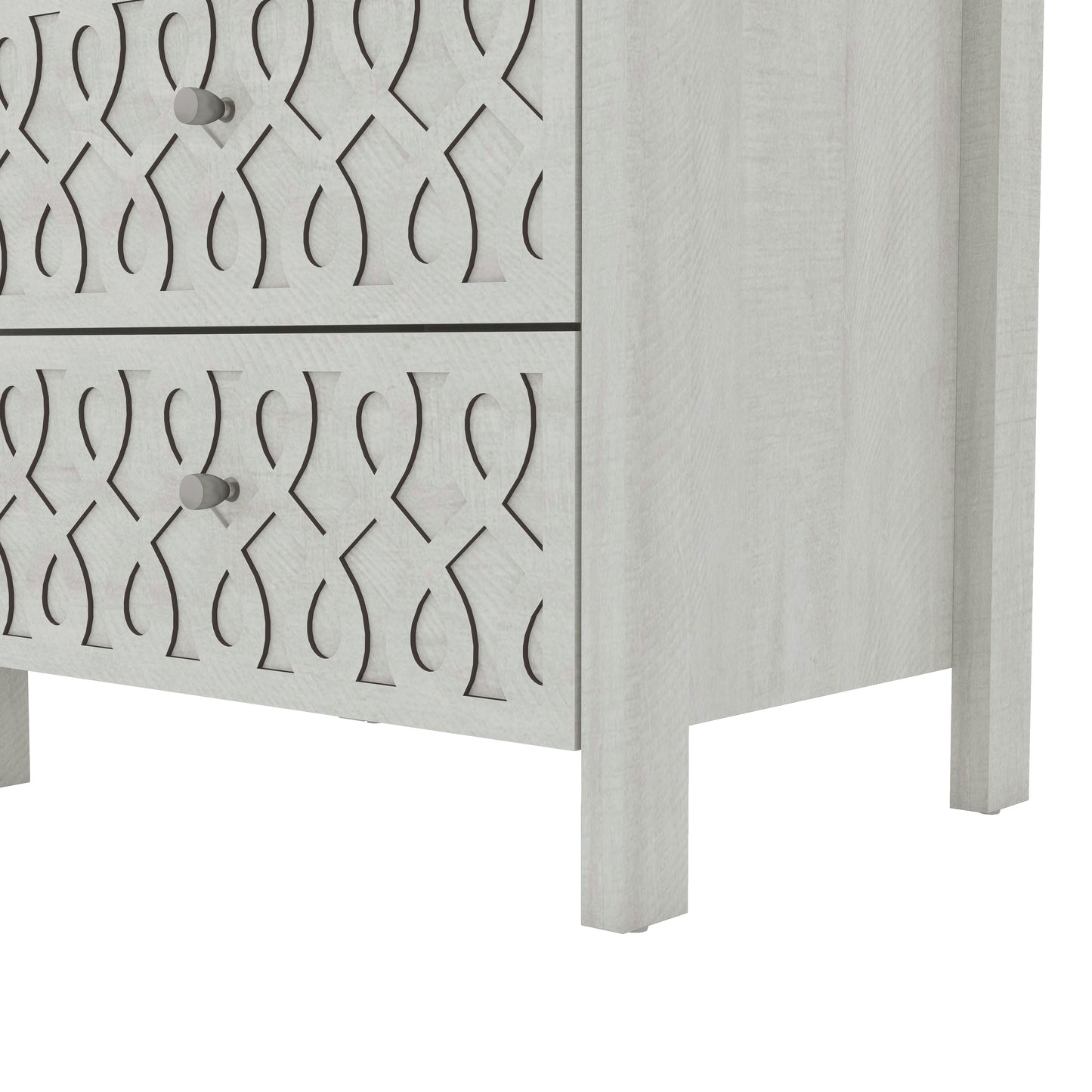 Galano Modern 2-Drawer Nightstands with Open Storage Set of 2 20.9" W × 15.7" D × 22.7" H