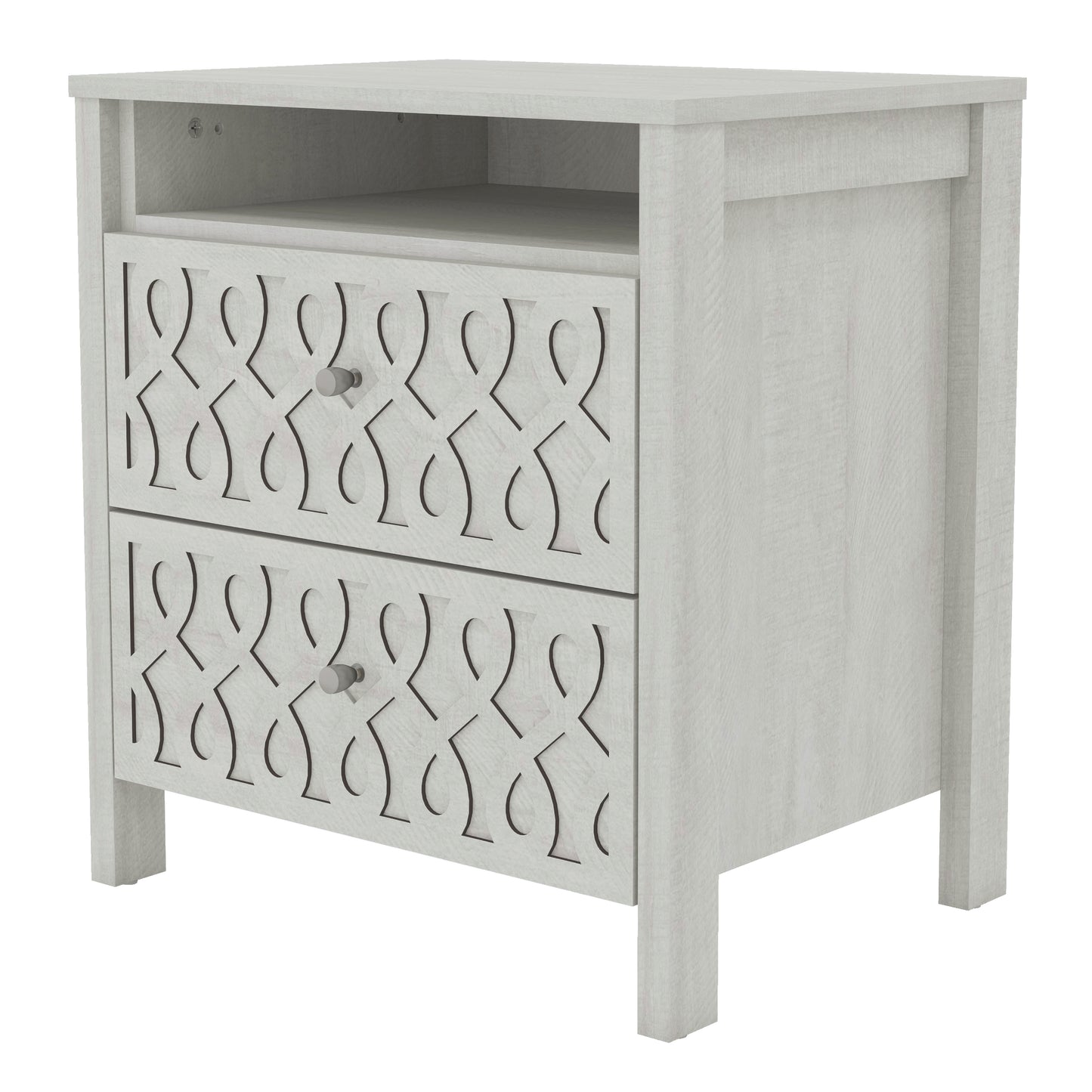 Galano Modern 2-Drawer Nightstands with Open Storage 20.9" W × 15.7" D × 22.7" H