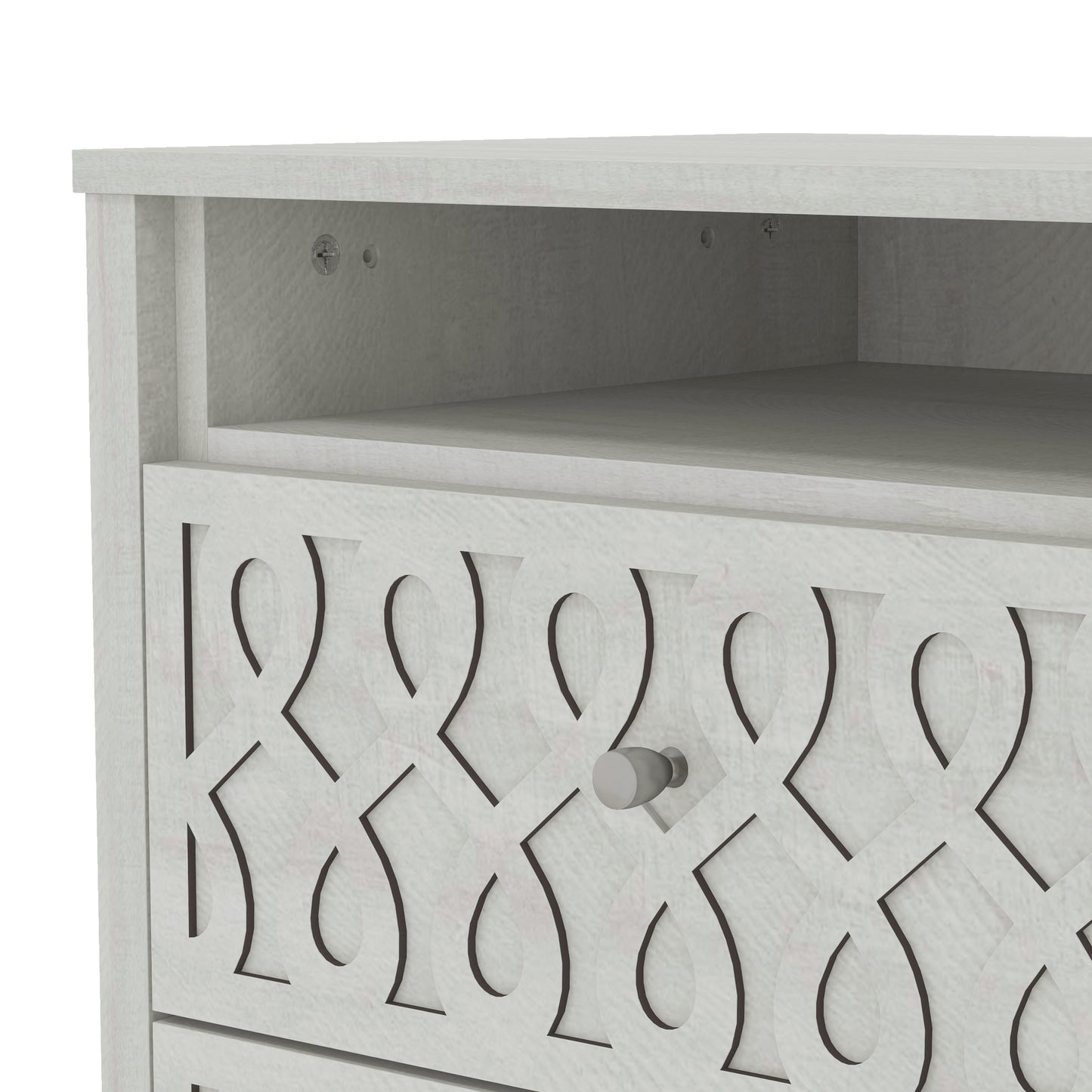 Galano Modern 2-Drawer Nightstands with Open Storage 20.9" W × 15.7" D × 22.7" H