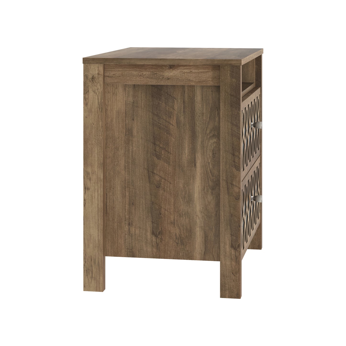 Galano Modern 2-Drawer Nightstands with Open Storage Set of 2 20.9" W × 15.7" D × 22.7" H