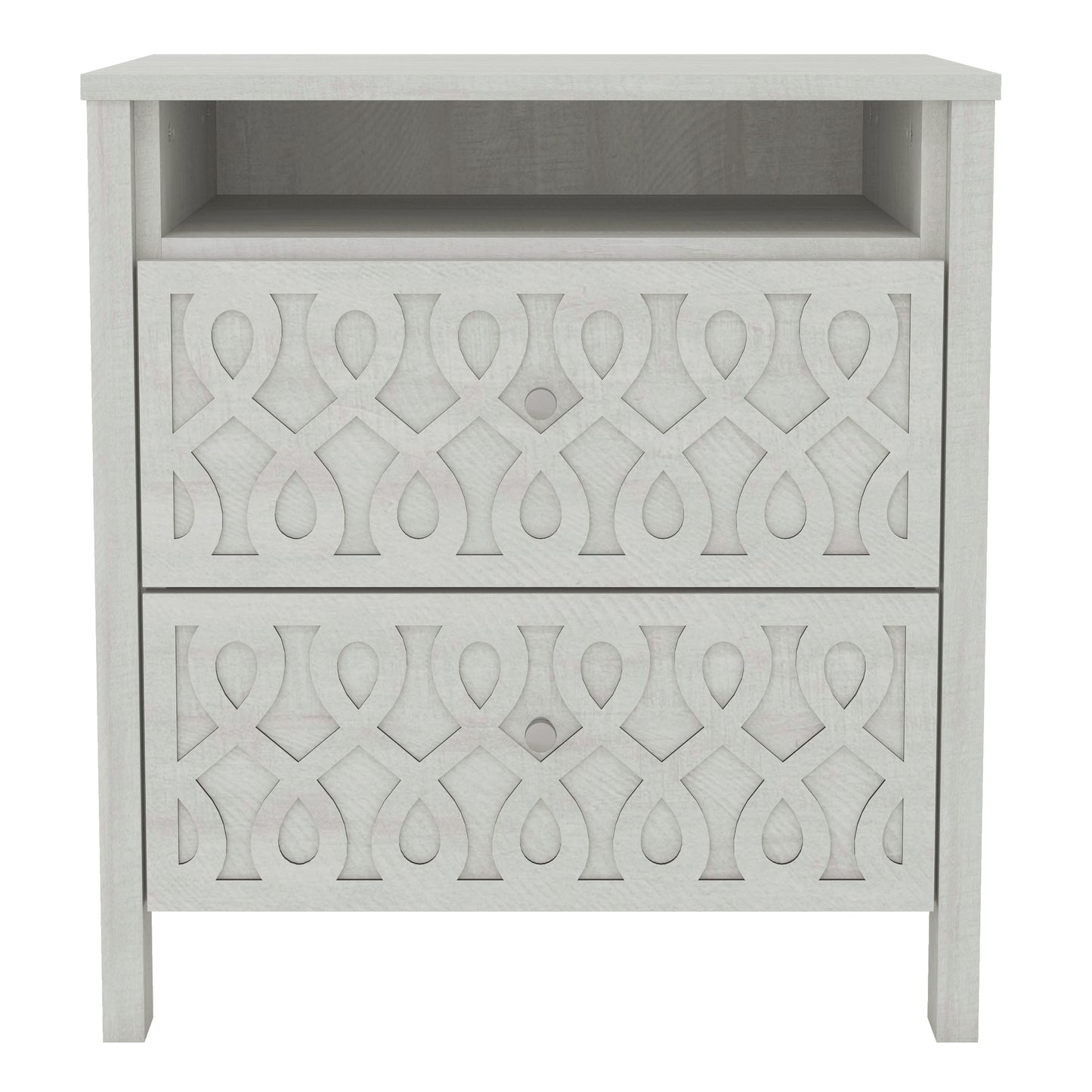 Galano Modern 2-Drawer Nightstands with Open Storage Set of 2 20.9" W × 15.7" D × 22.7" H