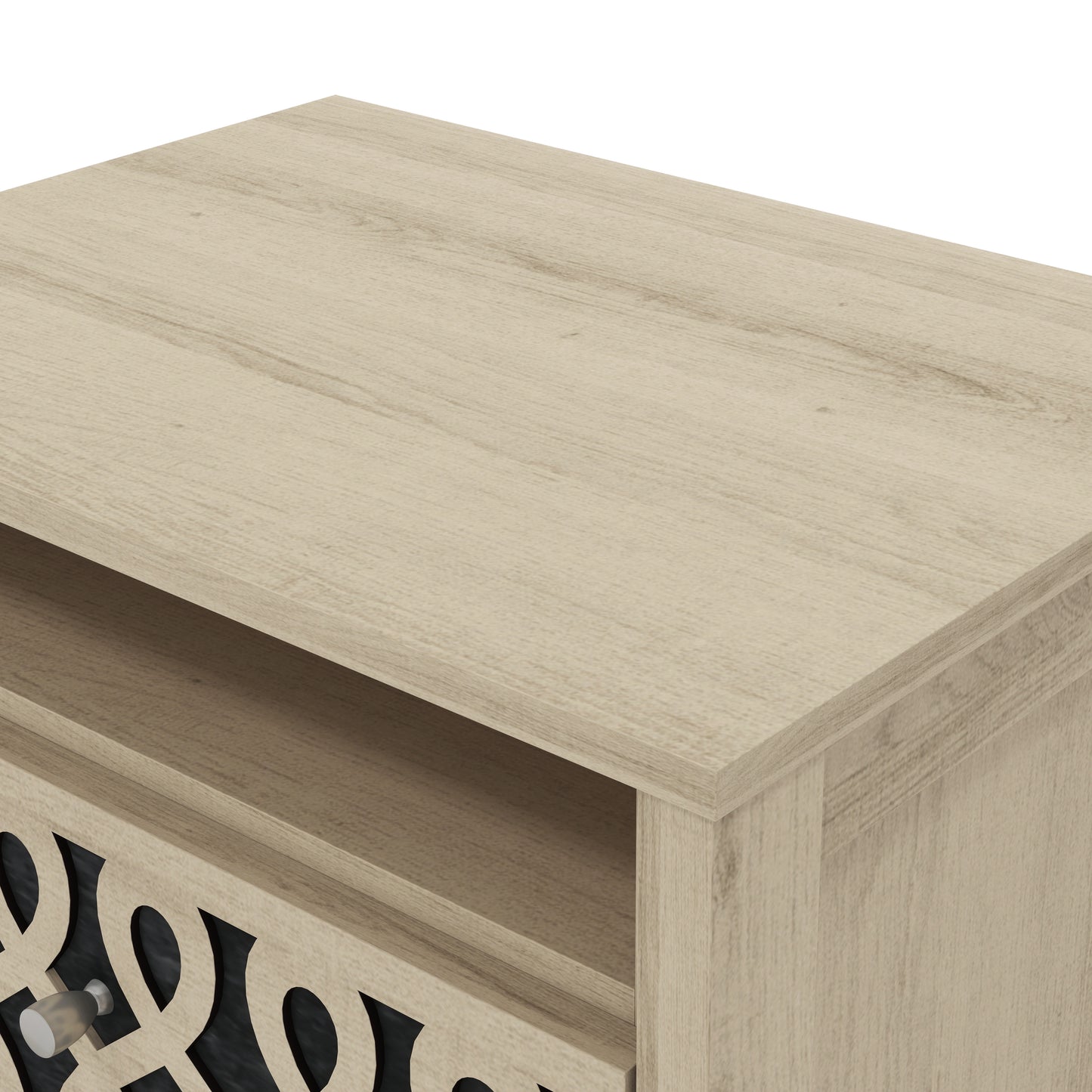 Galano Modern 2-Drawer Nightstands with Open Storage Set of 2 20.9" W × 15.7" D × 22.7" H