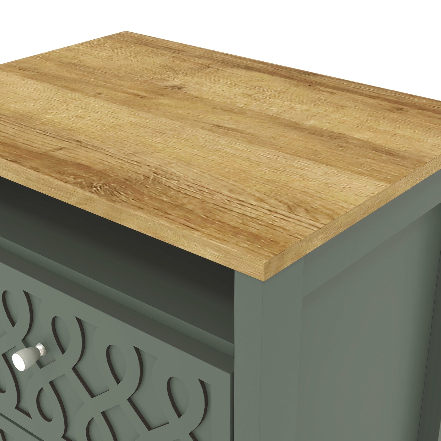 Galano Modern 2-Drawer Nightstands with Open Storage Set of 2 20.9" W × 15.7" D × 22.7" H