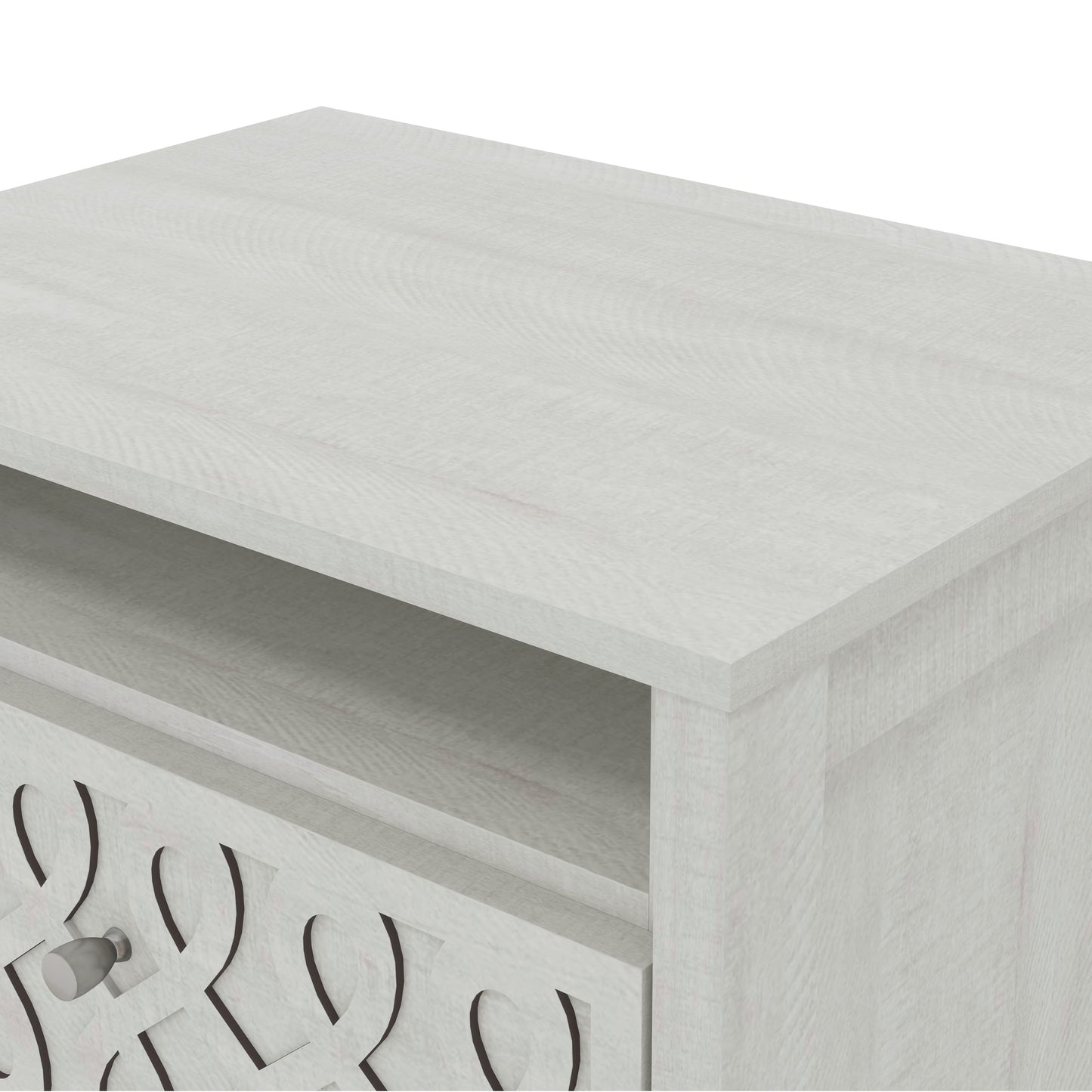 Galano Modern 2-Drawer Nightstands with Open Storage Set of 2 20.9" W × 15.7" D × 22.7" H