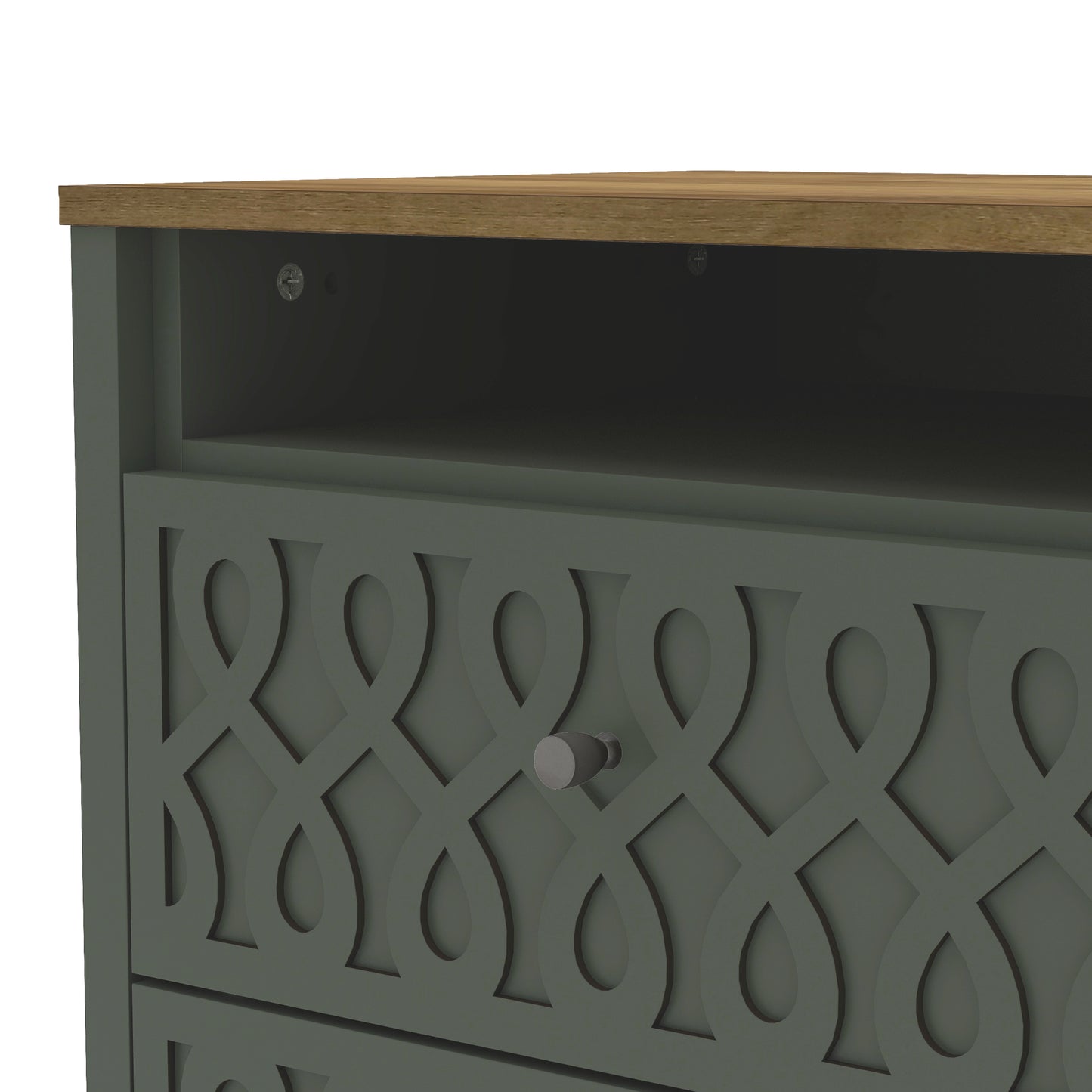 Galano Modern 2-Drawer Nightstands with Open Storage Set of 2 20.9" W × 15.7" D × 22.7" H