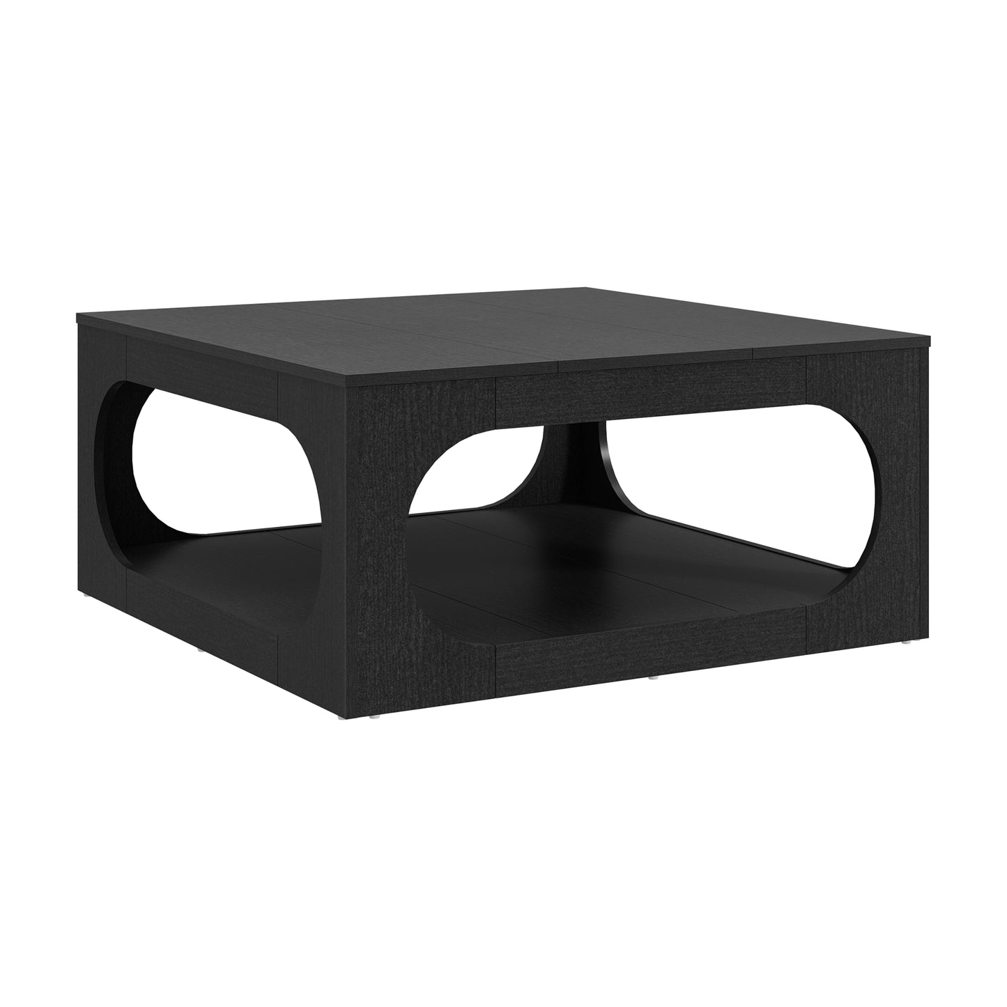 Galano Modern Coffee Table with Open Storage Shelf 34.8" W x 34.8" D x 16.1" H