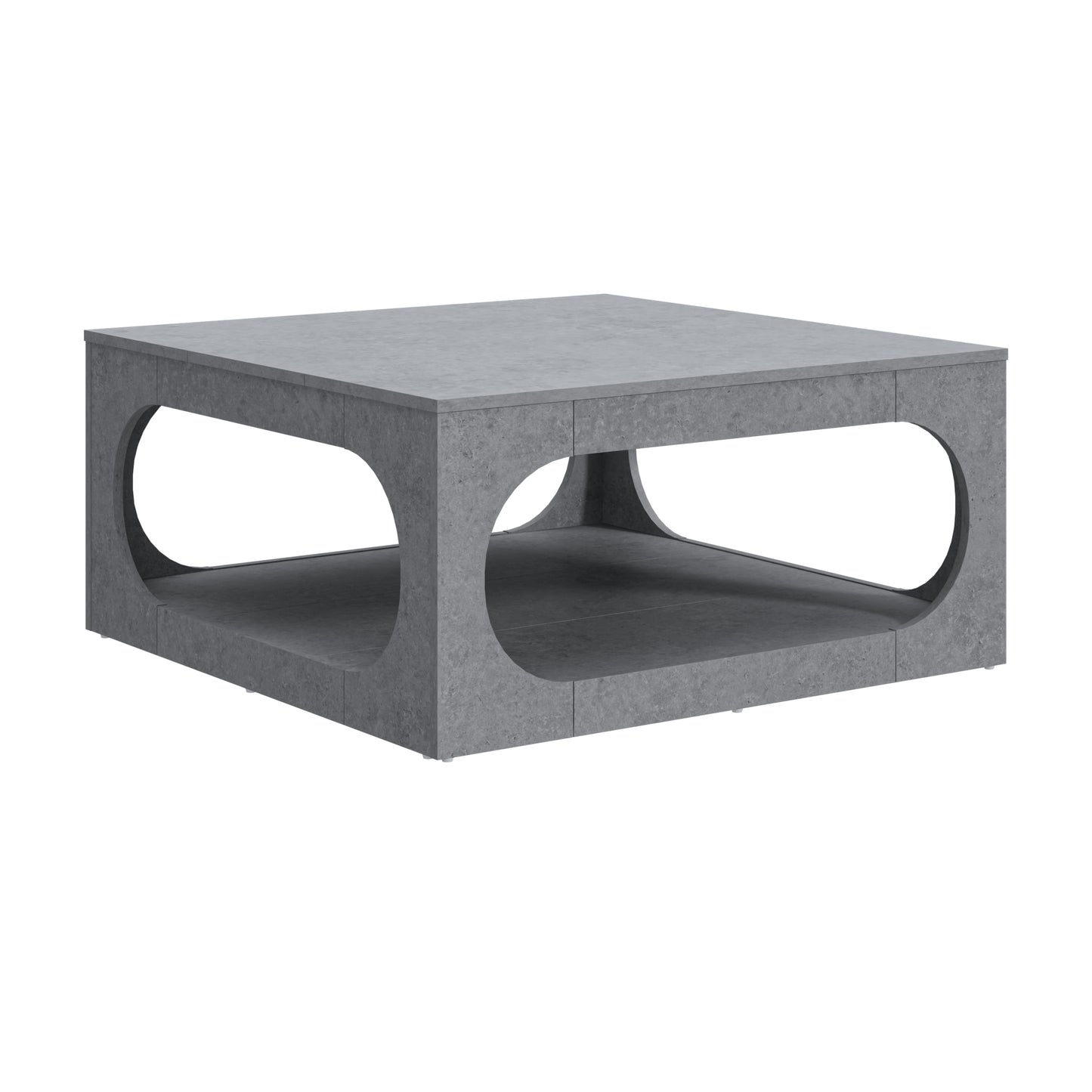 Galano Modern Coffee Table with Open Storage Shelf 34.8" W x 34.8" D x 16.1" H