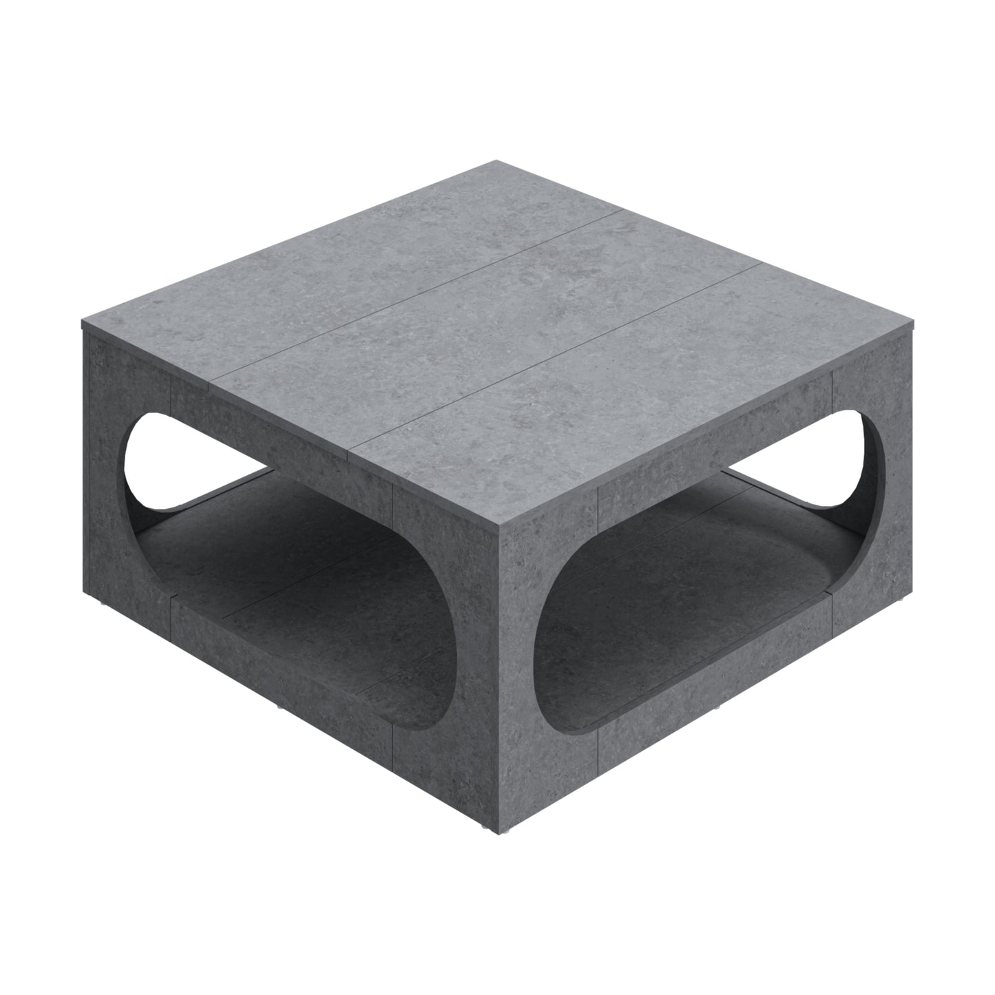 Galano Modern Coffee Table with Open Storage Shelf 34.8" W x 34.8" D x 16.1" H