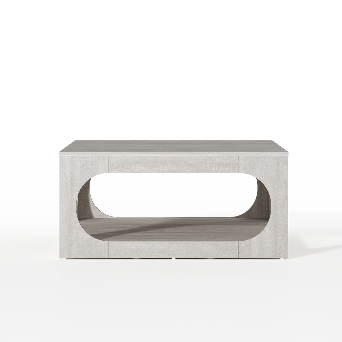 Galano Modern Coffee Table with Open Storage Shelf 34.8" W x 34.8" D x 16.1" H