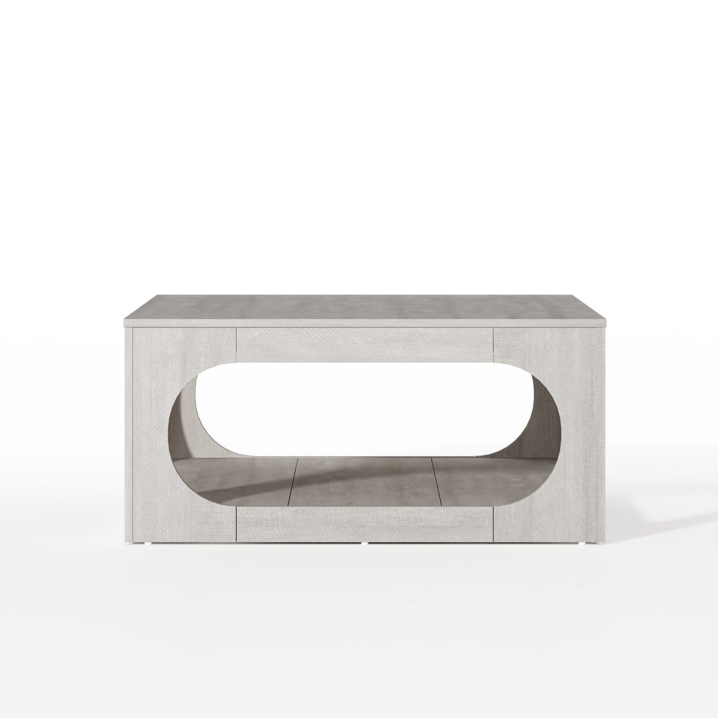 Galano Modern Coffee Table with Open Storage Shelf 34.8" W x 34.8" D x 16.1" H