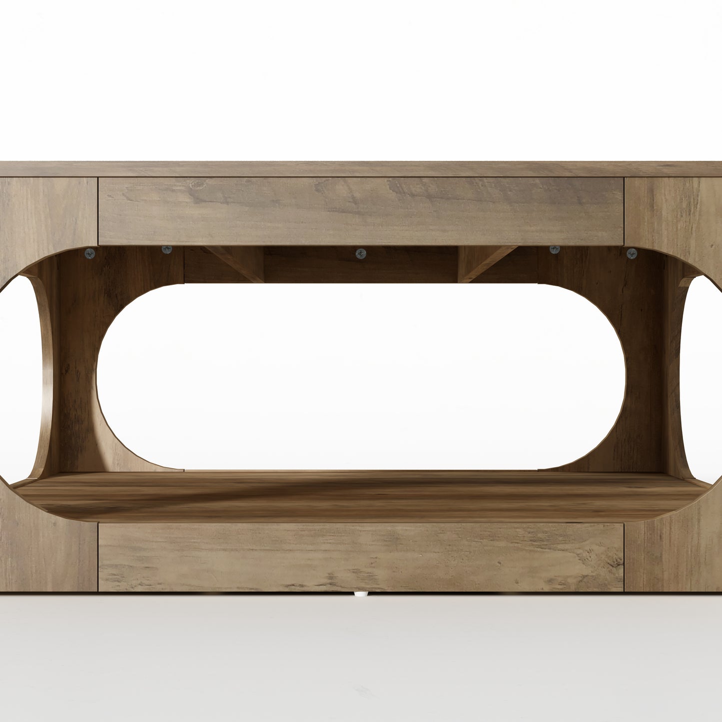 Galano Modern Coffee Table with Open Storage Shelf 34.8" W x 34.8" D x 16.1" H